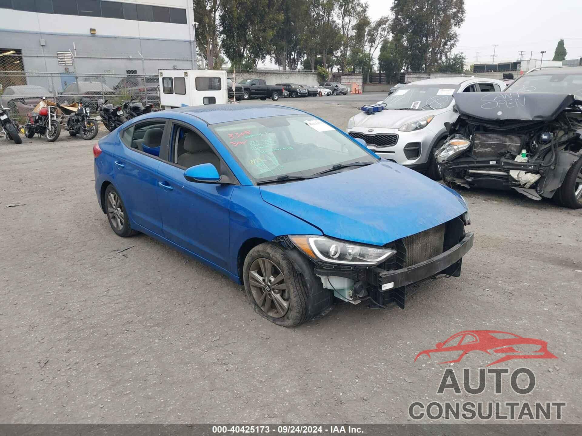 HYUNDAI ELANTRA 2018 - 5NPD84LF5JH337043