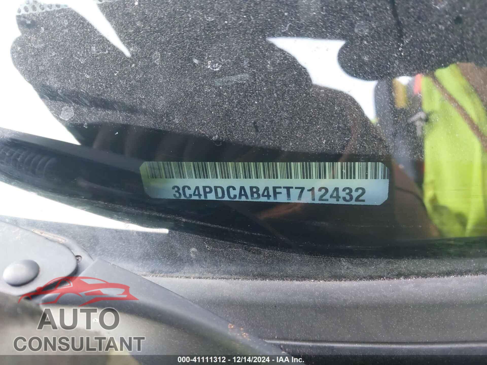 DODGE JOURNEY 2015 - 3C4PDCAB4FT712432