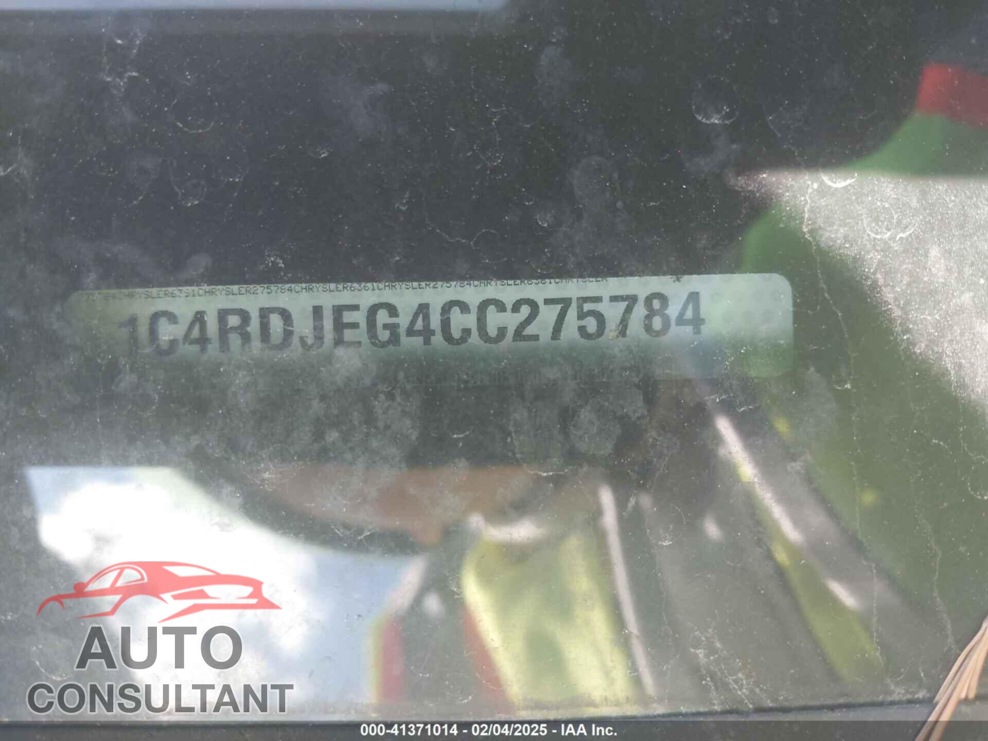 DODGE DURANGO 2012 - 1C4RDJEG4CC275784