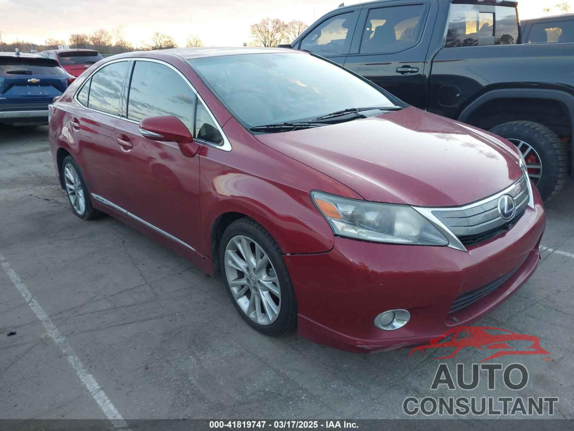 LEXUS HS 250H 2011 - JTHBB1BA6B2043942
