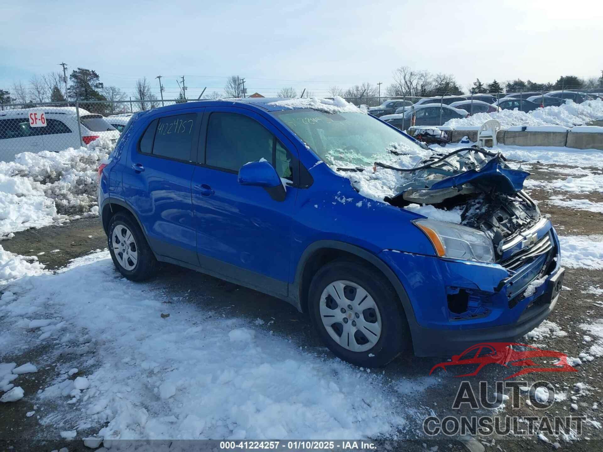 CHEVROLET TRAX 2016 - KL7CJKSBXGB549639