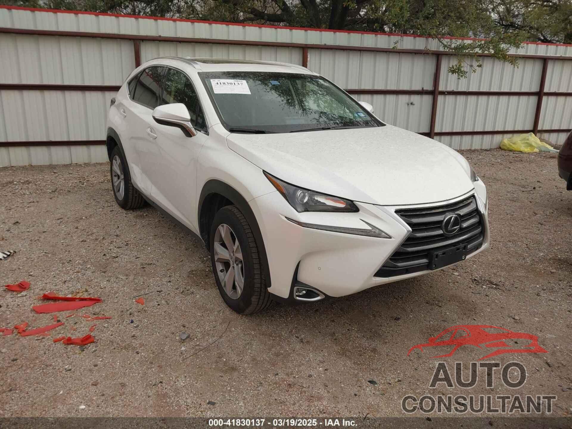 LEXUS NX 200T 2017 - JTJYARBZXH2081439