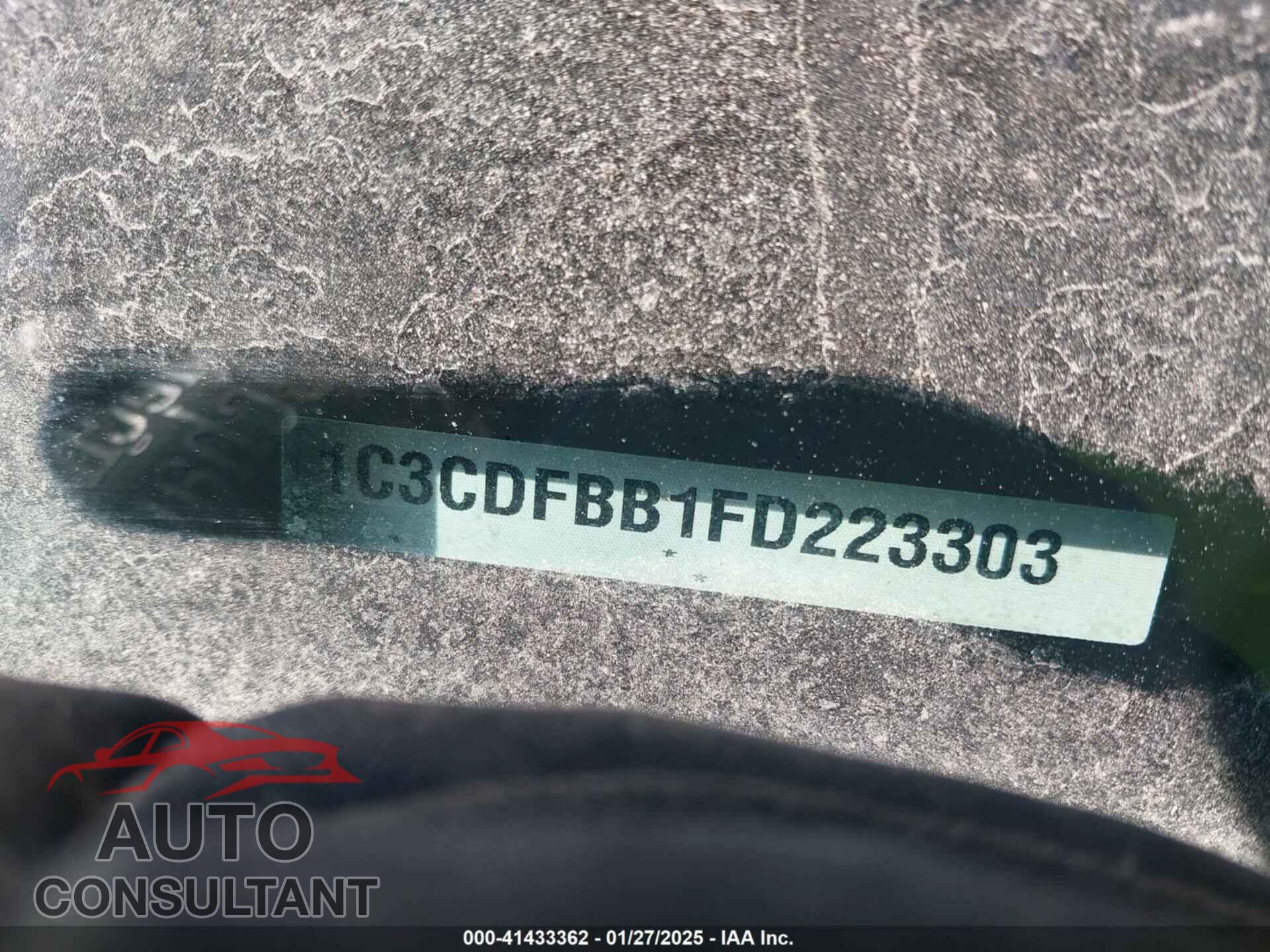 DODGE DART 2015 - 1C3CDFBB1FD223303