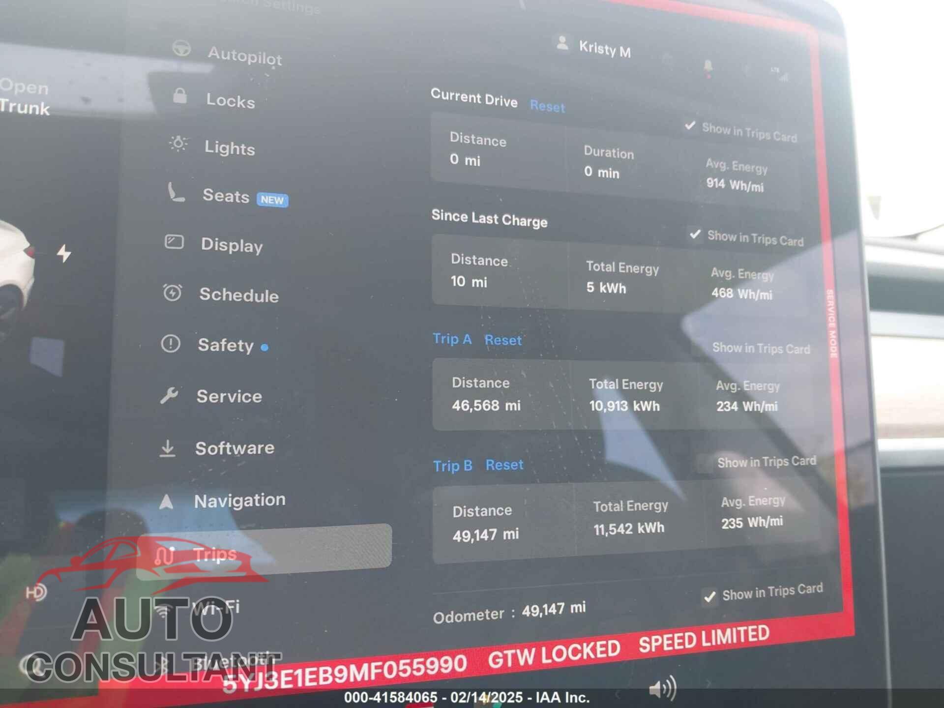 TESLA MODEL 3 2021 - 5YJ3E1EB9MF055990