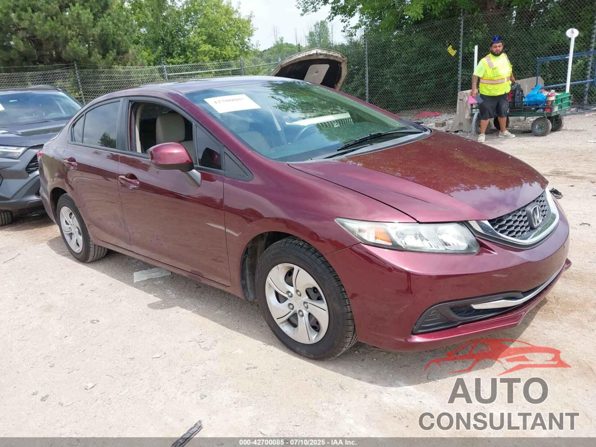 HONDA CIVIC 2013 - 19XFB2F54DE086350