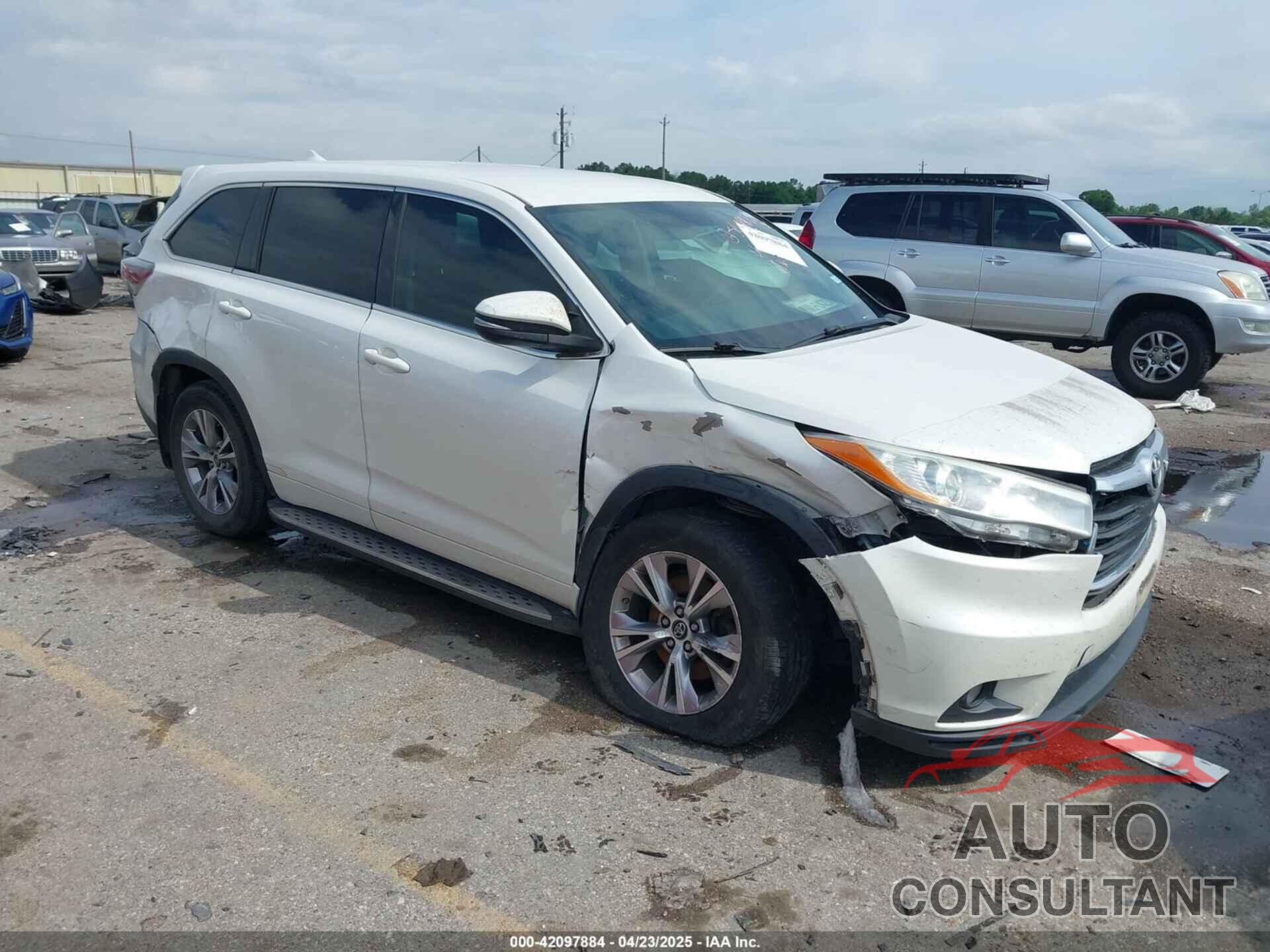 TOYOTA HIGHLANDER 2016 - 5TDZKRFHXGS173146