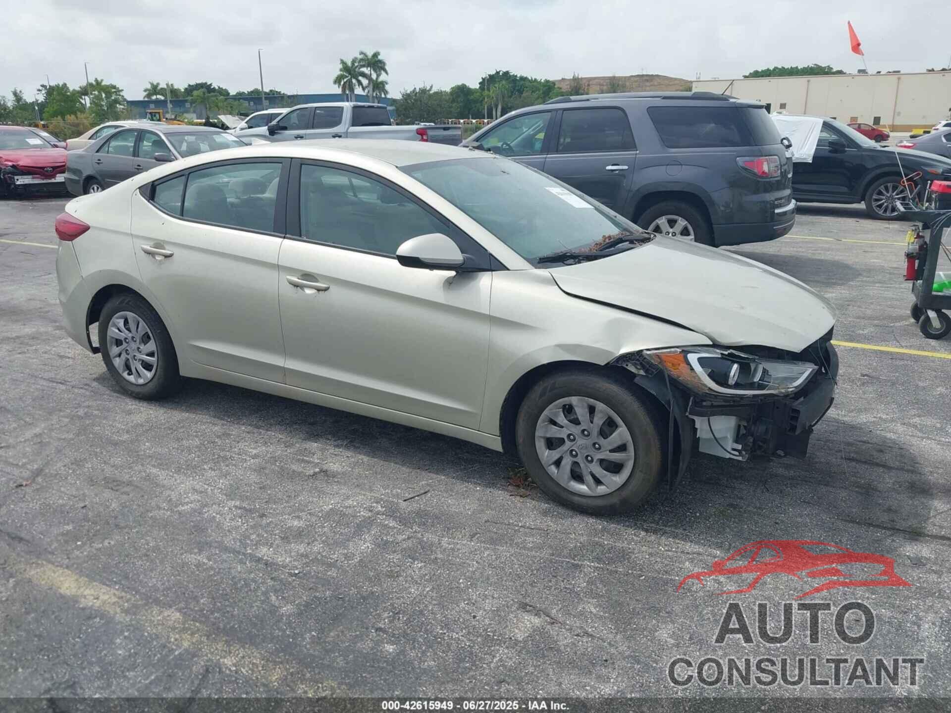 HYUNDAI ELANTRA 2017 - KMHD74LF5HU072543
