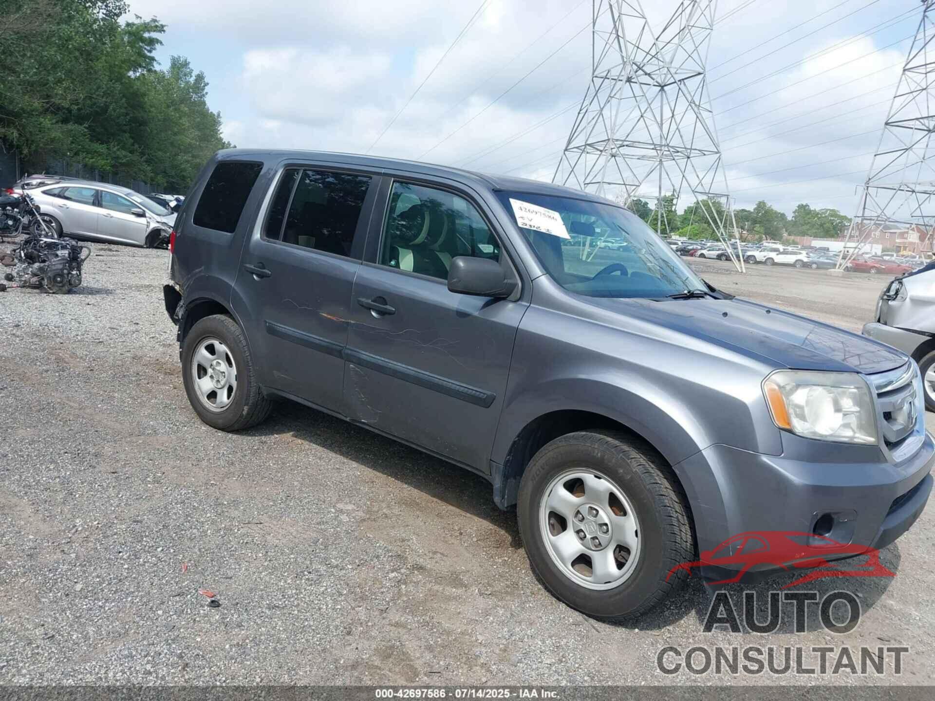 HONDA PILOT 2011 - 5FNYF4H24BB098226