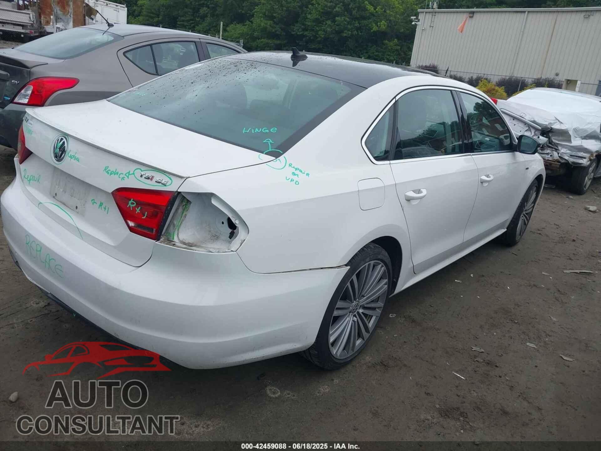 VOLKSWAGEN PASSAT 2015 - 1VWBS7A37FC095181