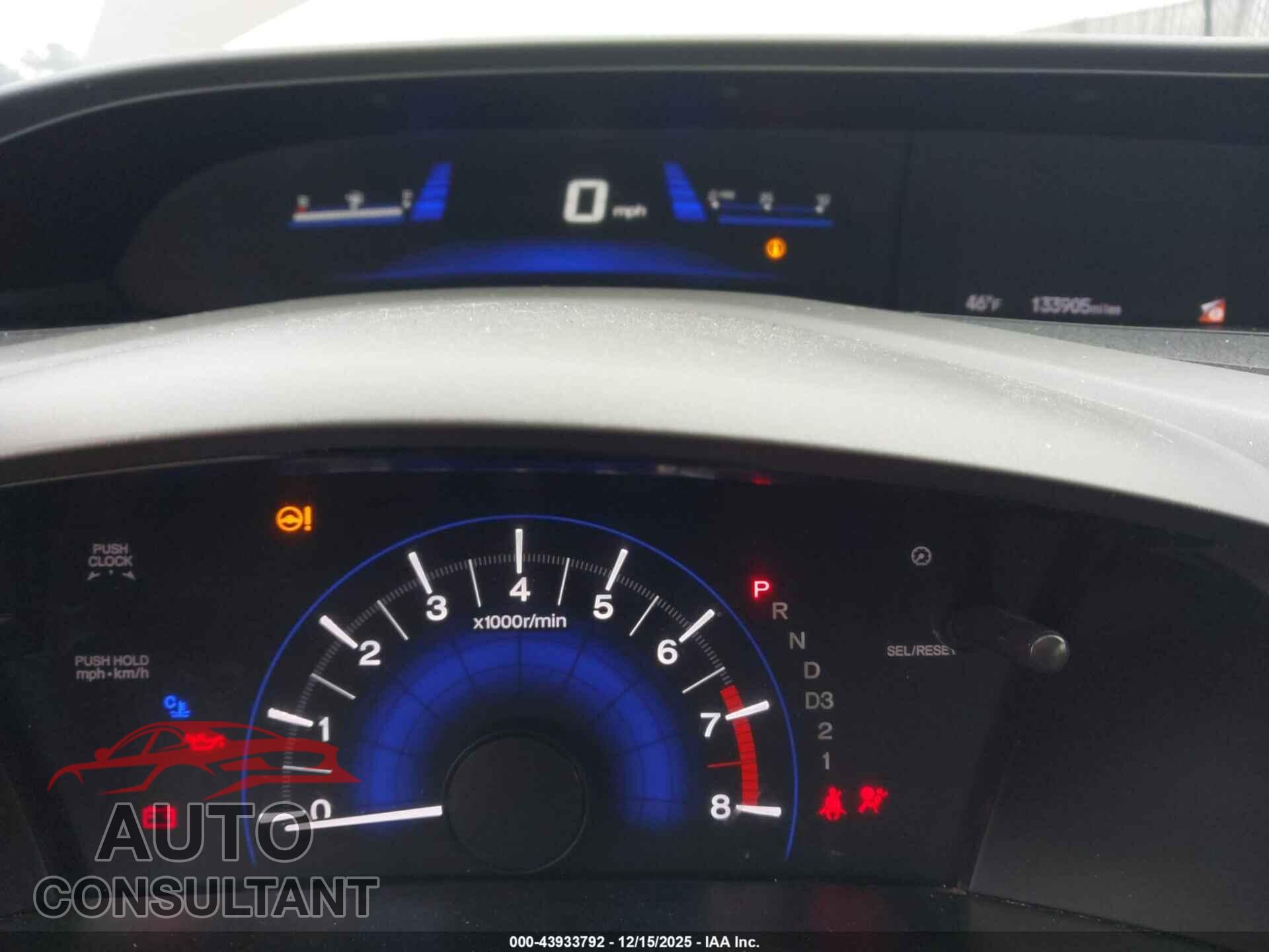 HONDA CIVIC 2012 - 19XFB2F90CE329783