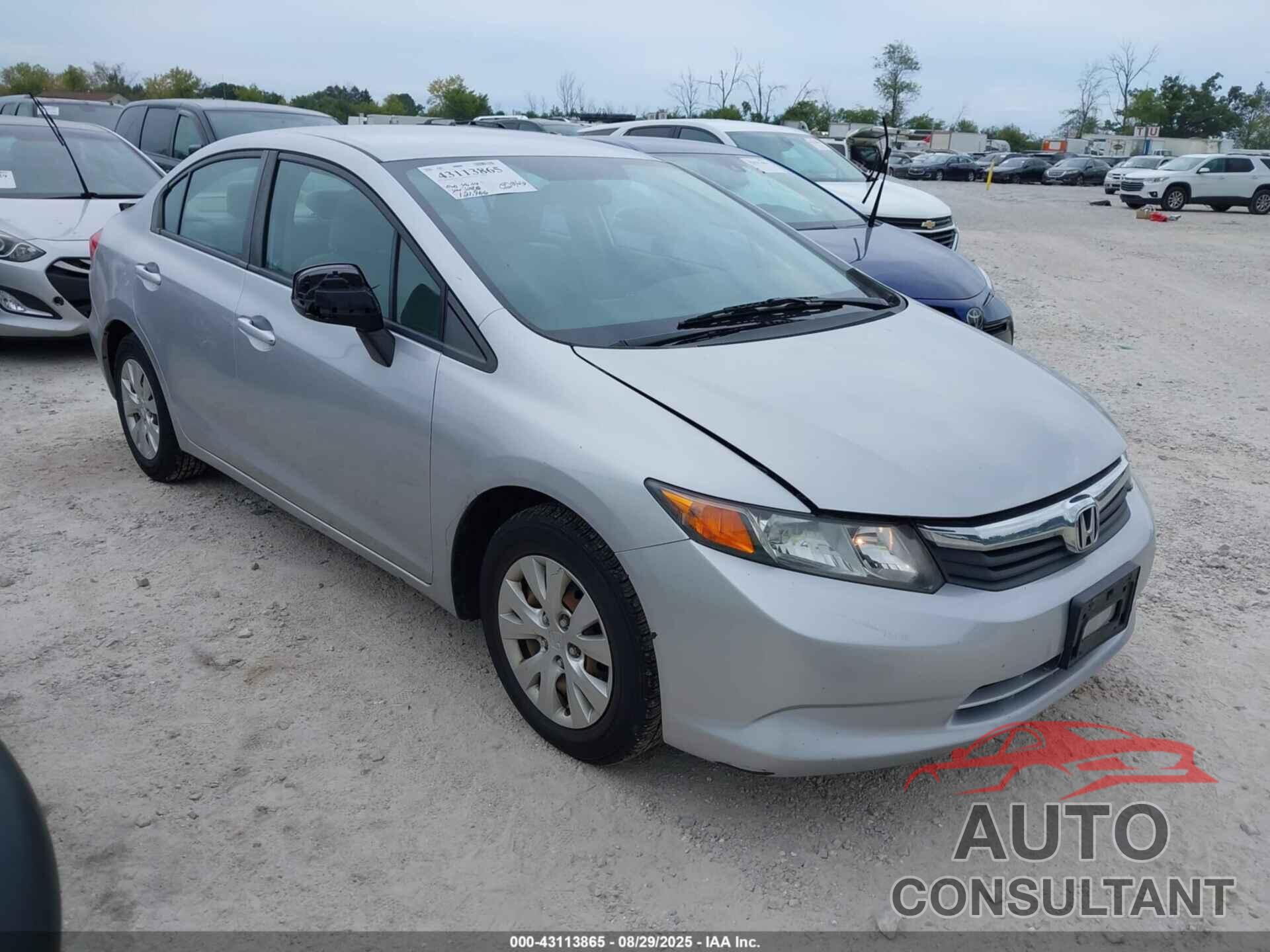 HONDA CIVIC 2012 - 19XFB2F55CE023370