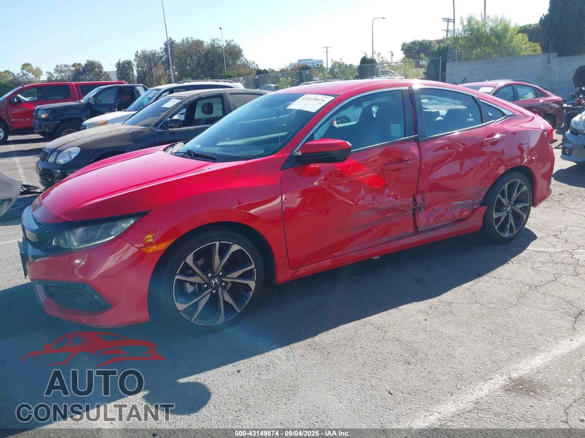 HONDA CIVIC 2019 - 2HGFC2F80KH518765