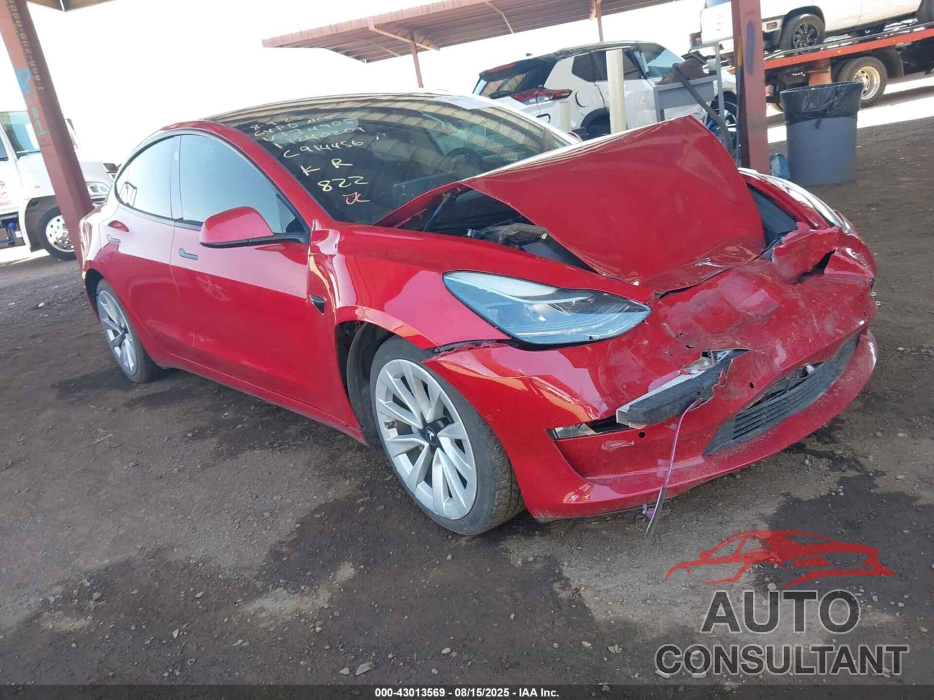 TESLA MODEL 3 2022 - 5YJ3E1EB4NF174905