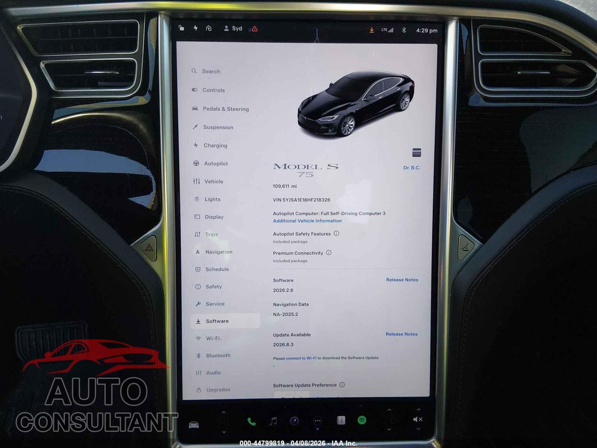 TESLA MODEL S 2017 - 5YJSA1E18HF218326