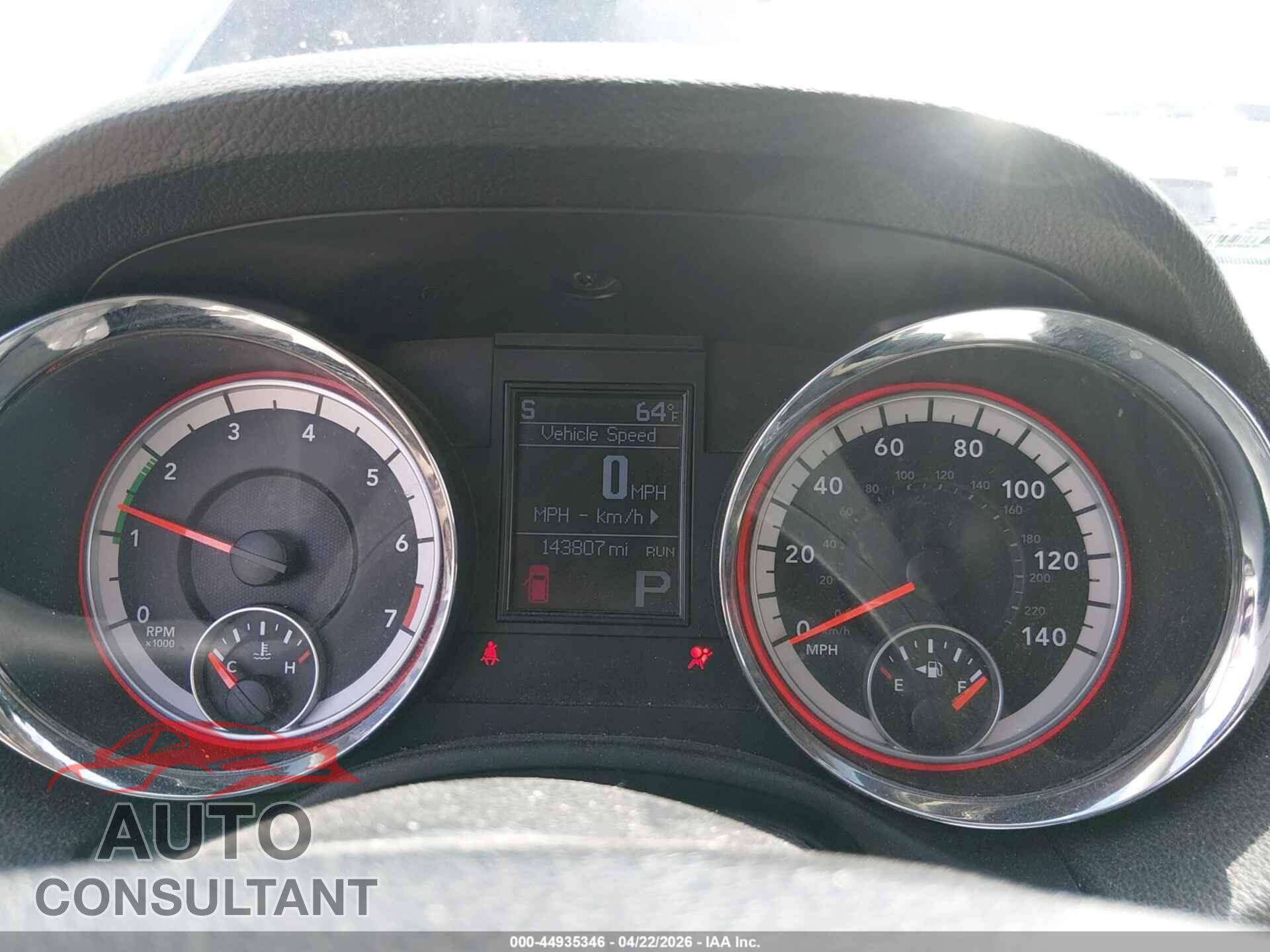 DODGE DURANGO 2013 - 1C4RDJDG5DC695797