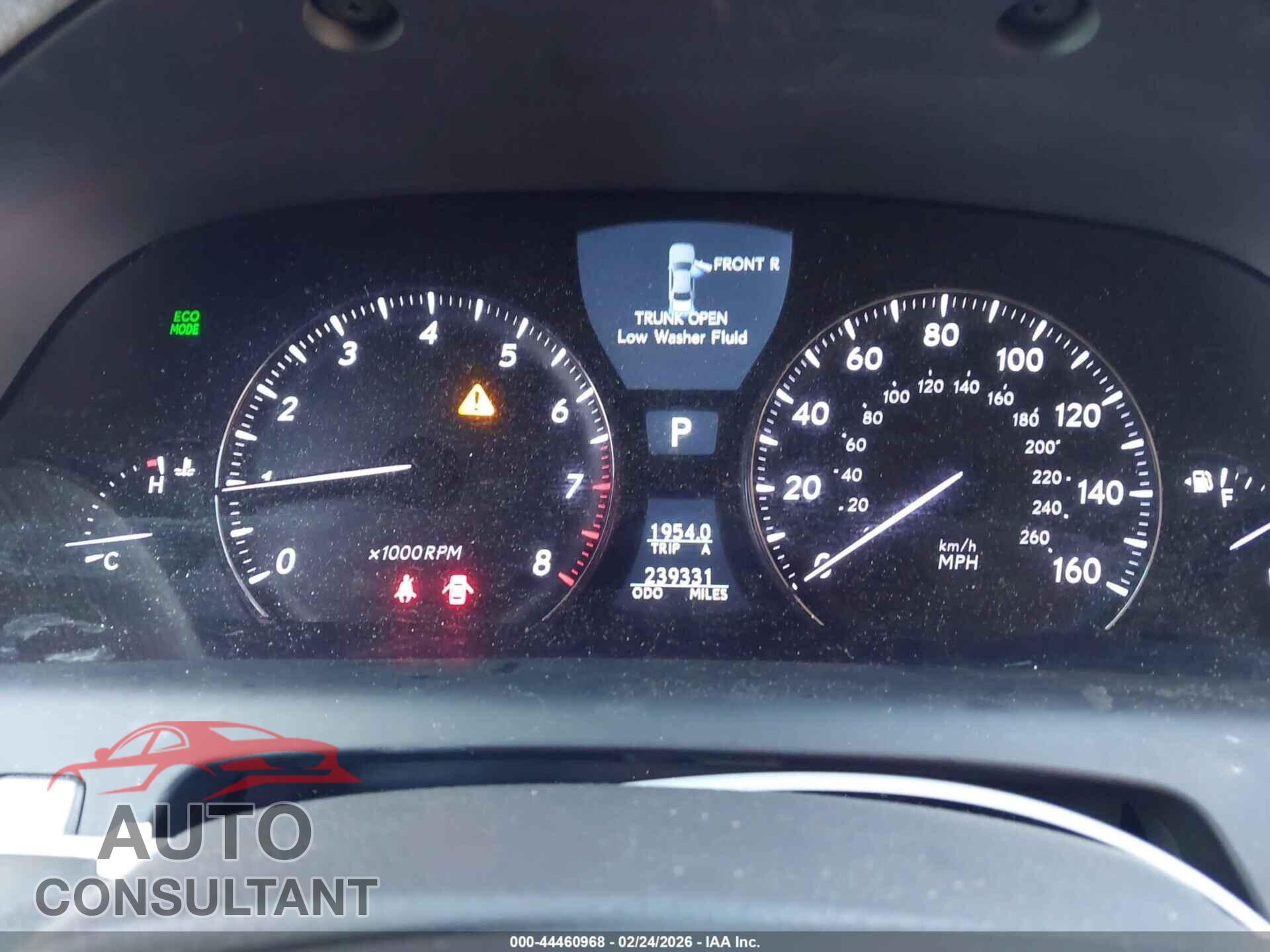 LEXUS LS 460 2012 - JTHBL5EF6C5113306