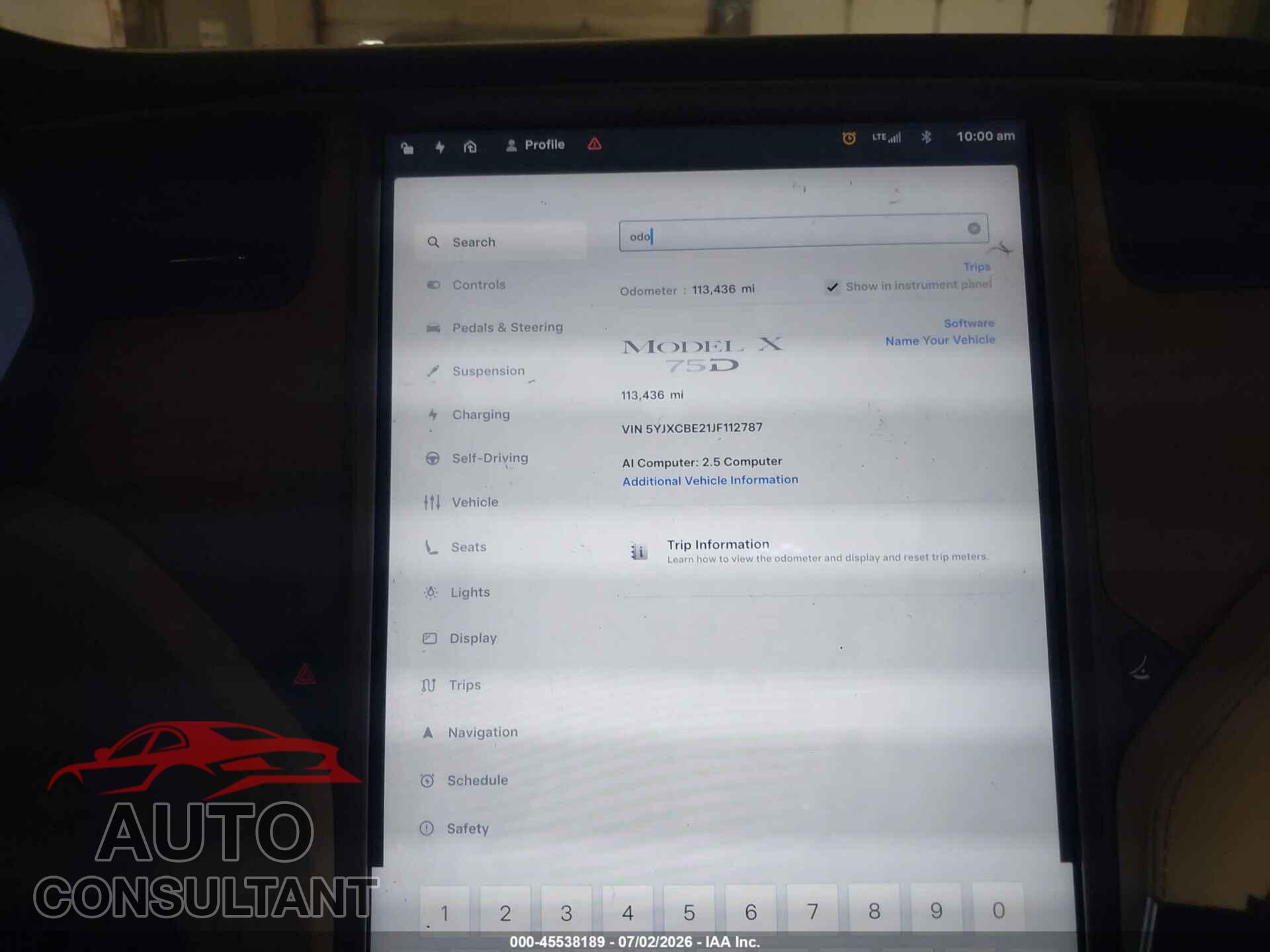 TESLA MODEL X 2018 - 5YJXCBE21JF112787