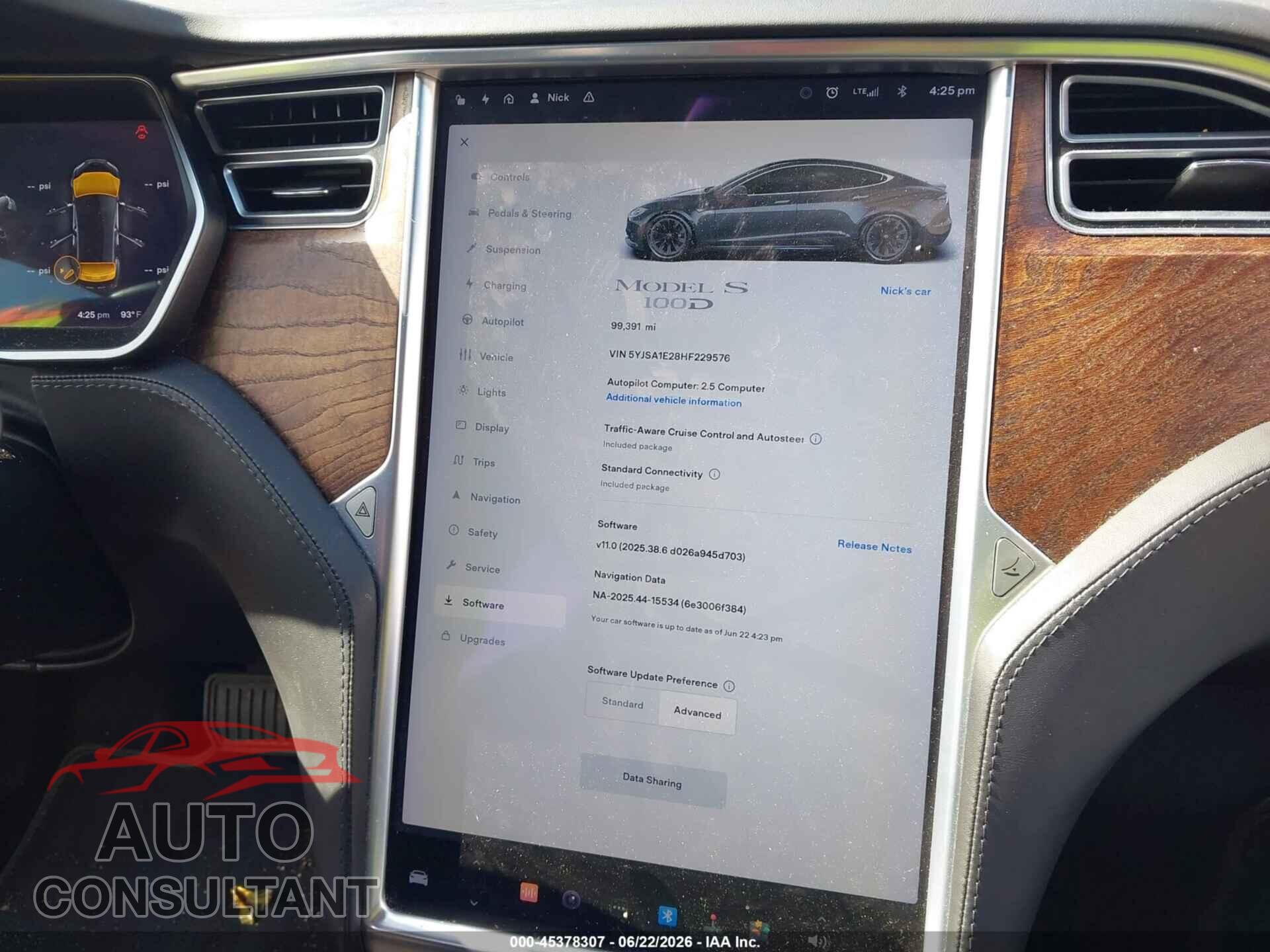 TESLA MODEL S 2017 - 5YJSA1E28HF229576