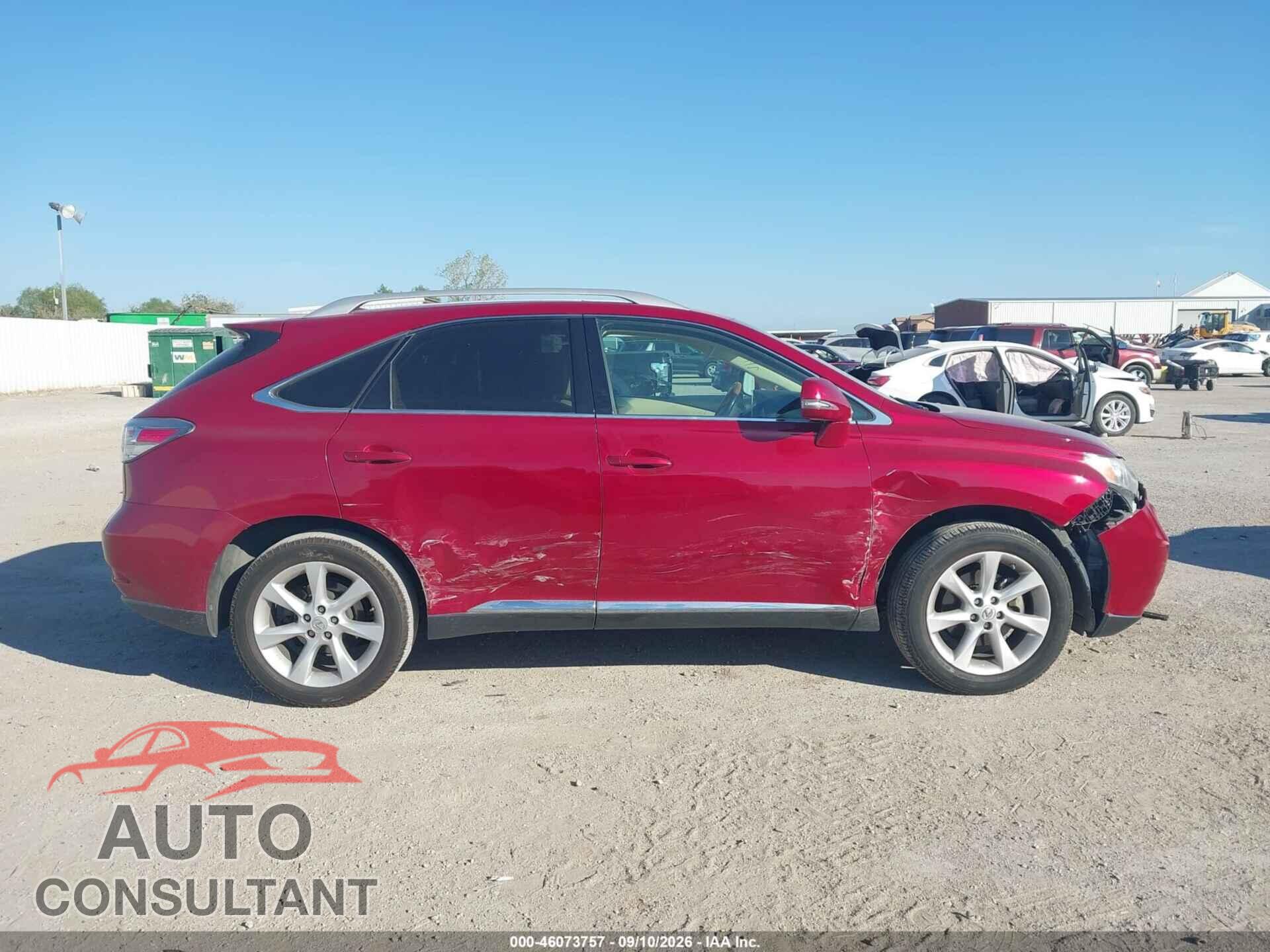 LEXUS RX 350 2011 - 2T2ZK1BA3BC053003