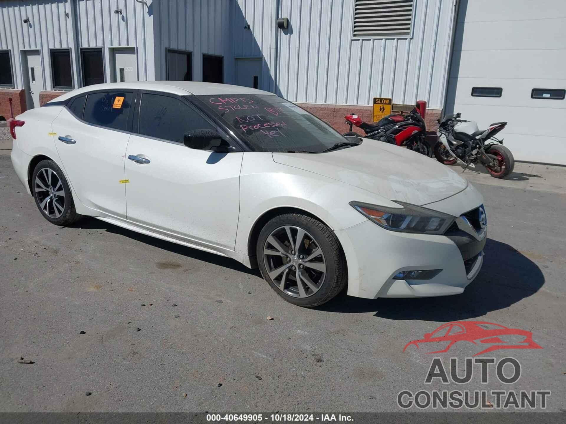 NISSAN MAXIMA 2017 - 1N4AA6APXHC410322