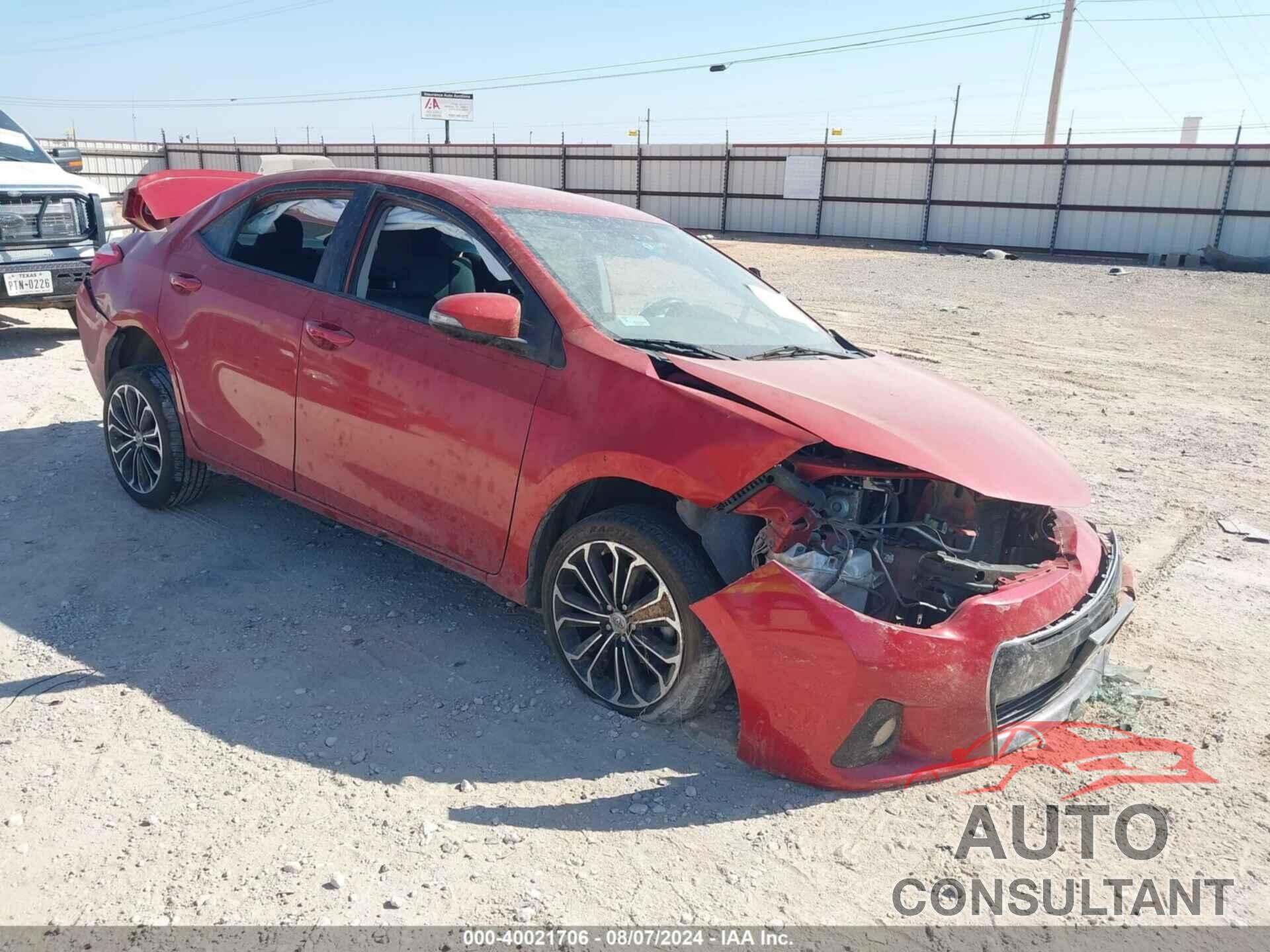 TOYOTA COROLLA 2016 - 5YFBURHE8GP531478
