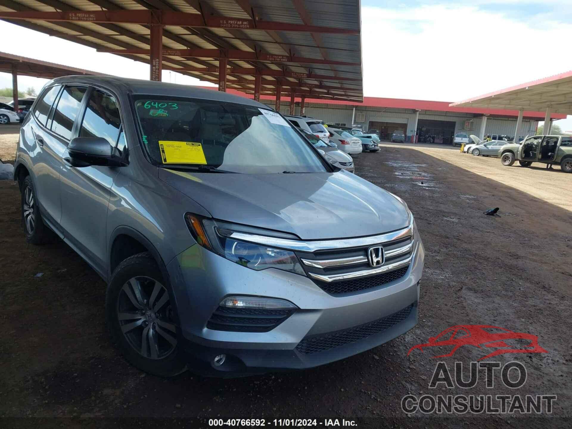 HONDA PILOT 2017 - 5FNYF5H32HB035570