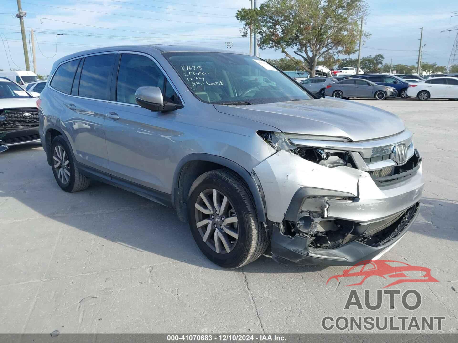 HONDA PILOT 2019 - 5FNYF5H51KB040333