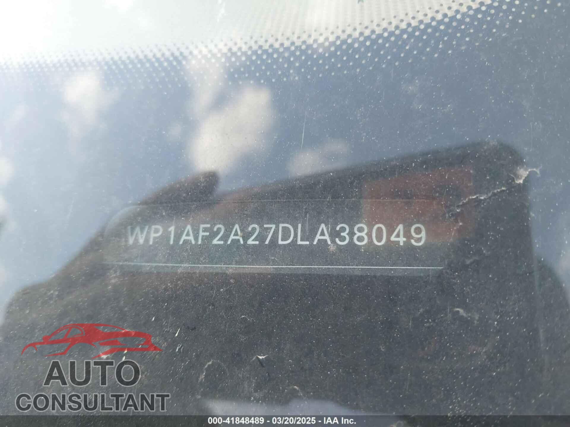 PORSCHE CAYENNE 2013 - WP1AF2A27DLA38049