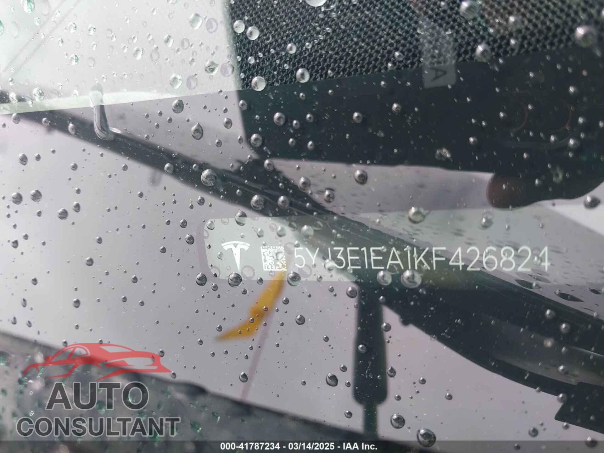 TESLA MODEL 3 2019 - 5YJ3E1EA1KF426824