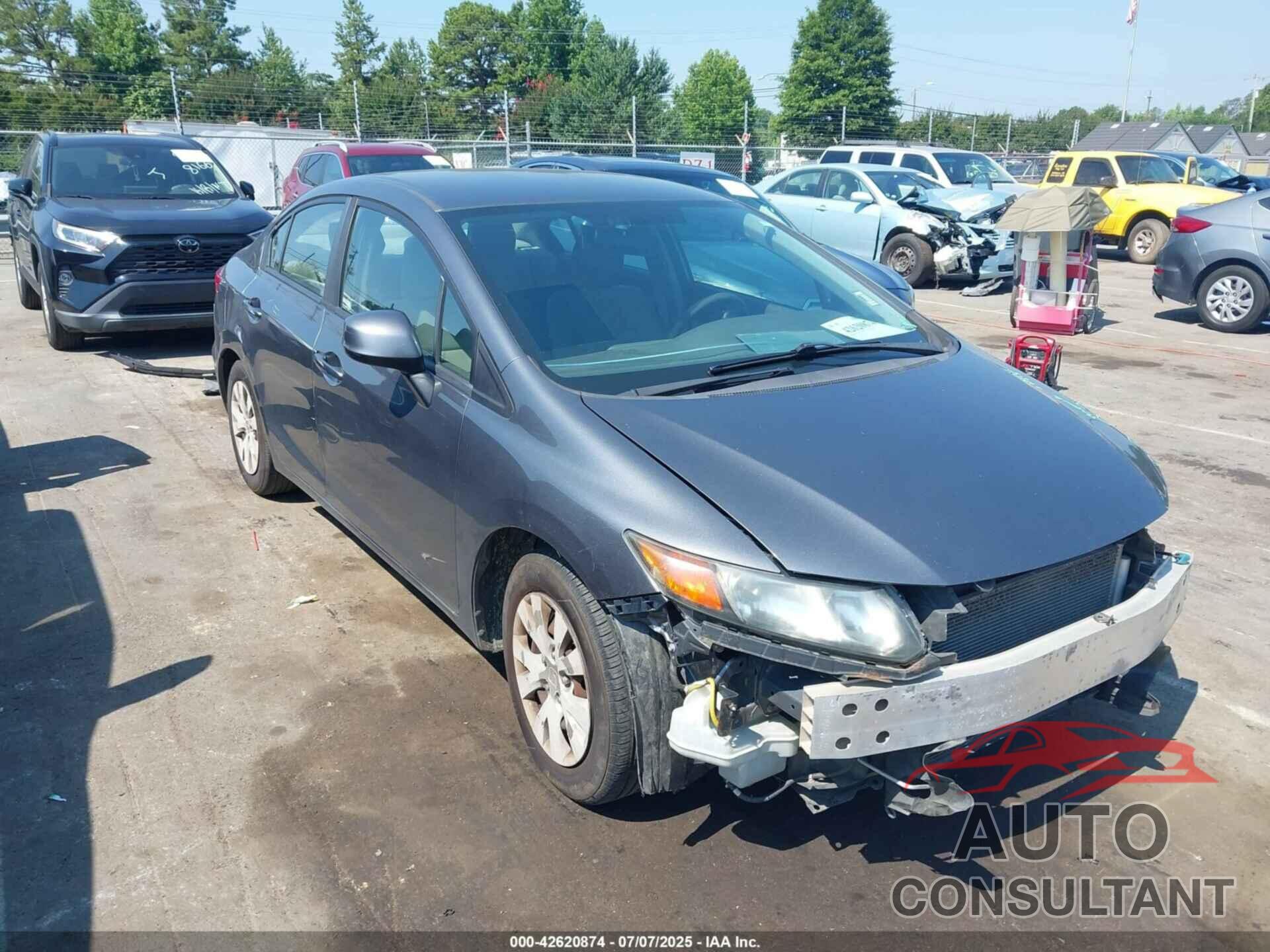 HONDA CIVIC 2012 - 19XFB2F57CE048836
