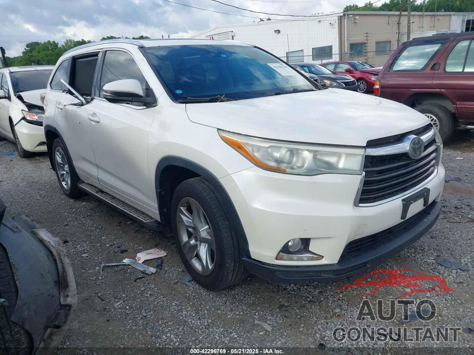 TOYOTA HIGHLANDER 2015 - 5TDDKRFH1FS105505