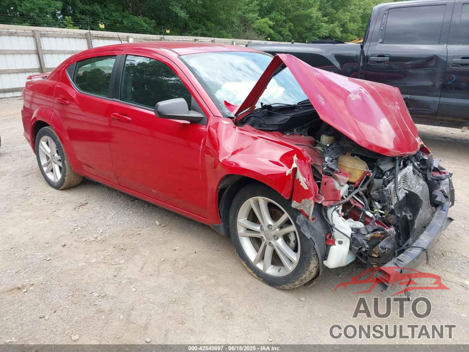 DODGE AVENGER 2012 - 1C3CDZAG6CN254809