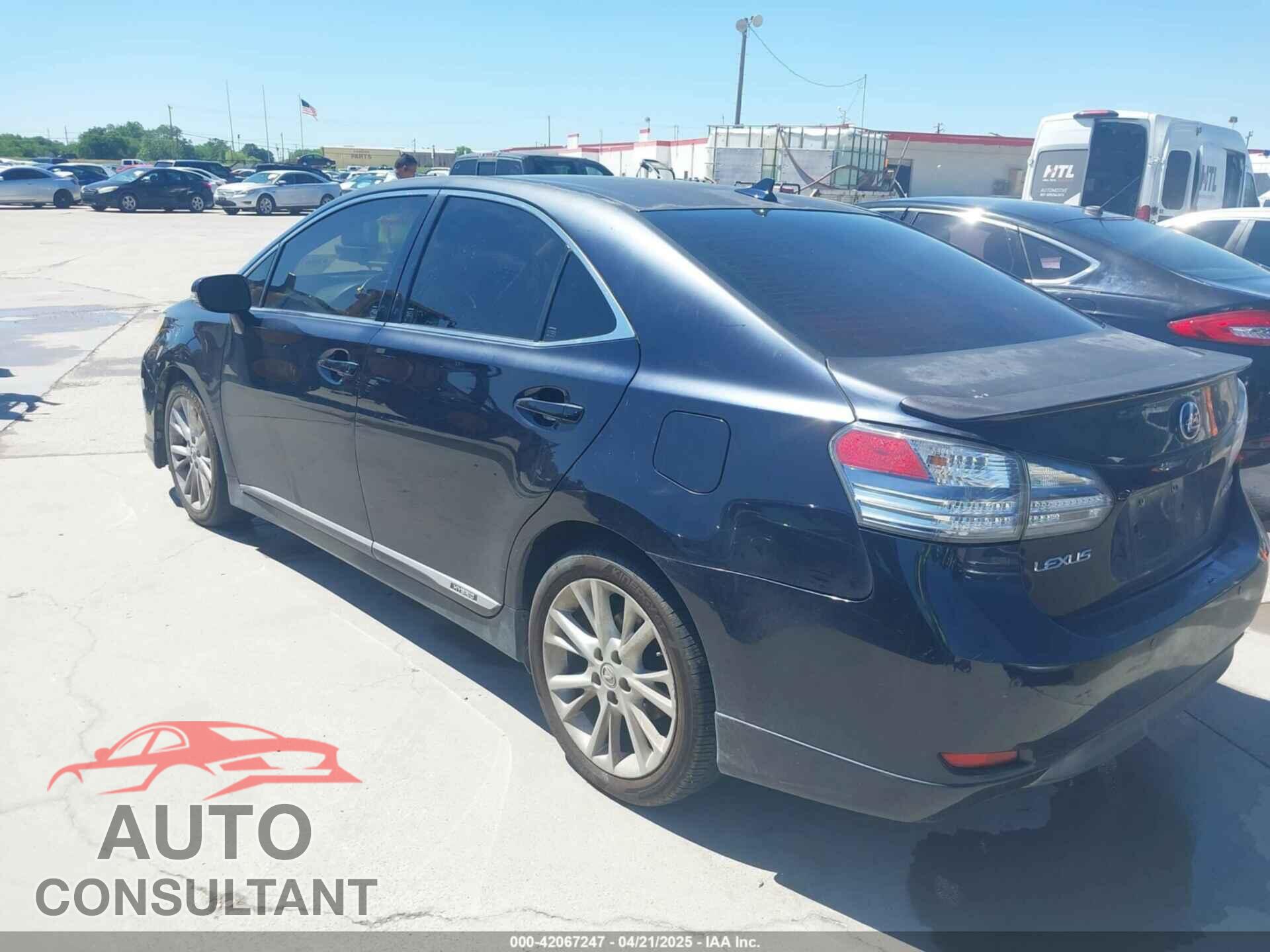LEXUS HS 250H 2010 - JTHBB1BAXA2000929