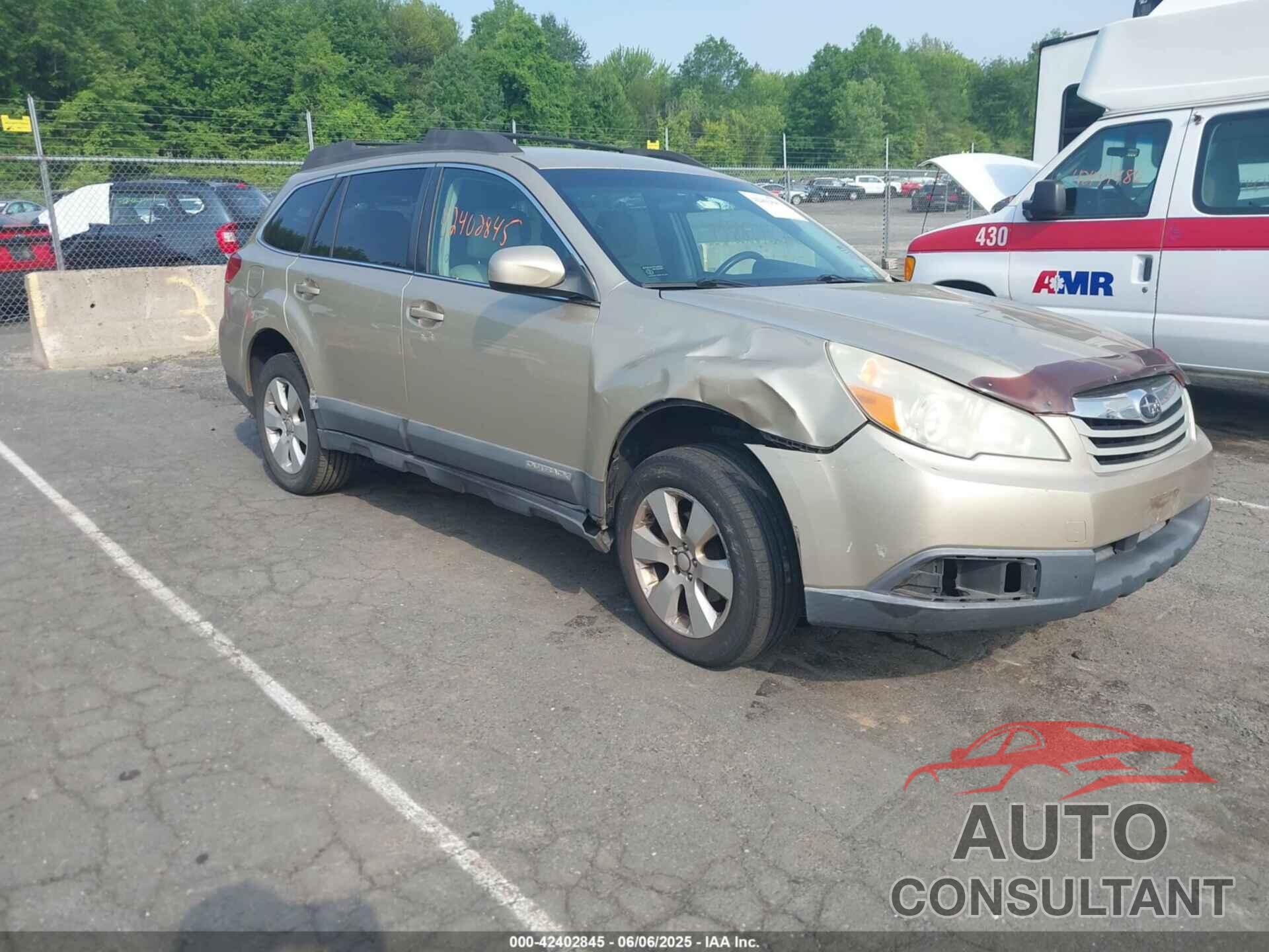 SUBARU OUTBACK 2010 - 4S4BRBCC3A3382746