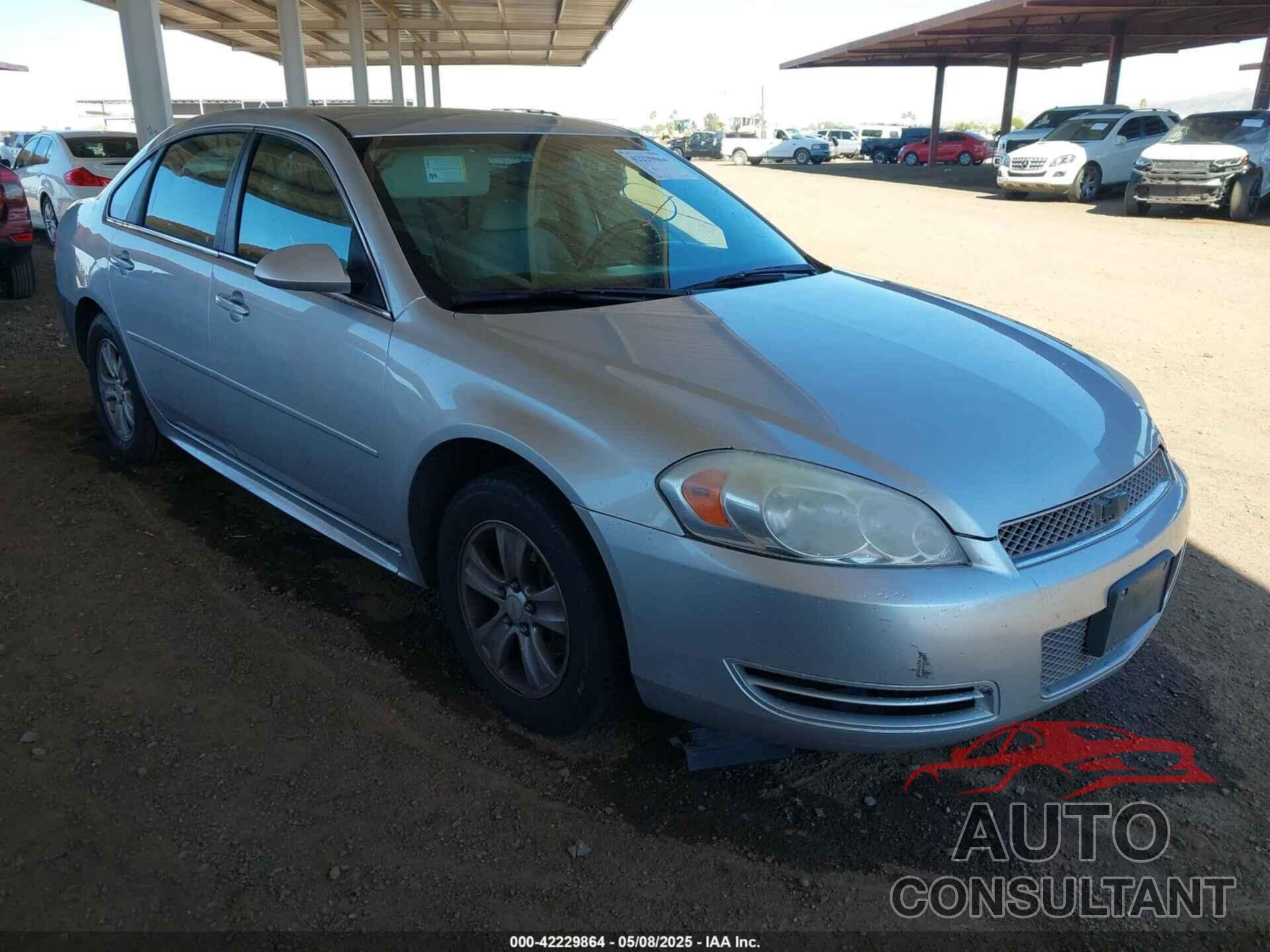 CHEVROLET IMPALA 2012 - 2G1WF5E3XC1272937