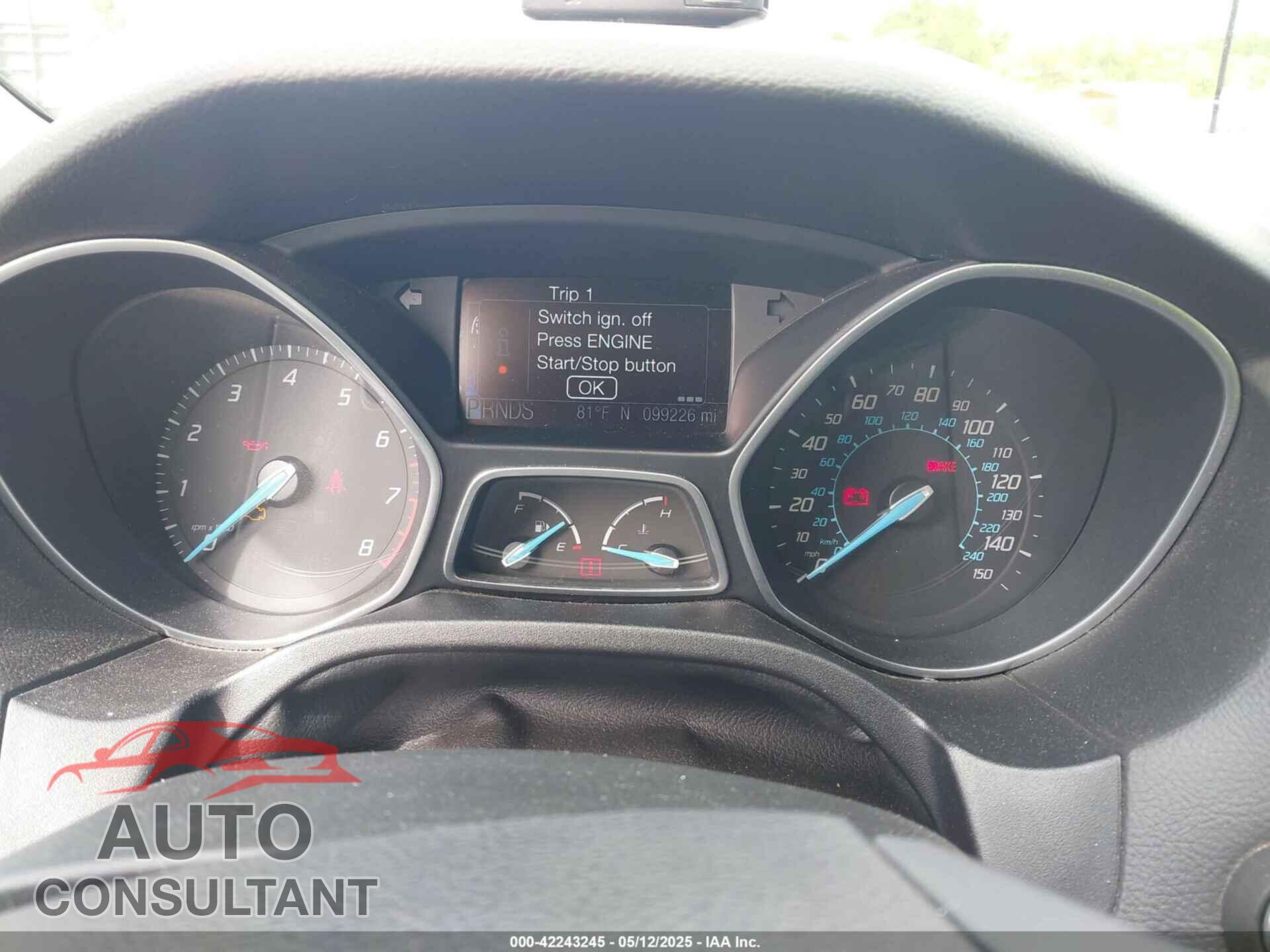 FORD FOCUS 2012 - 1FAHP3N2XCL365935