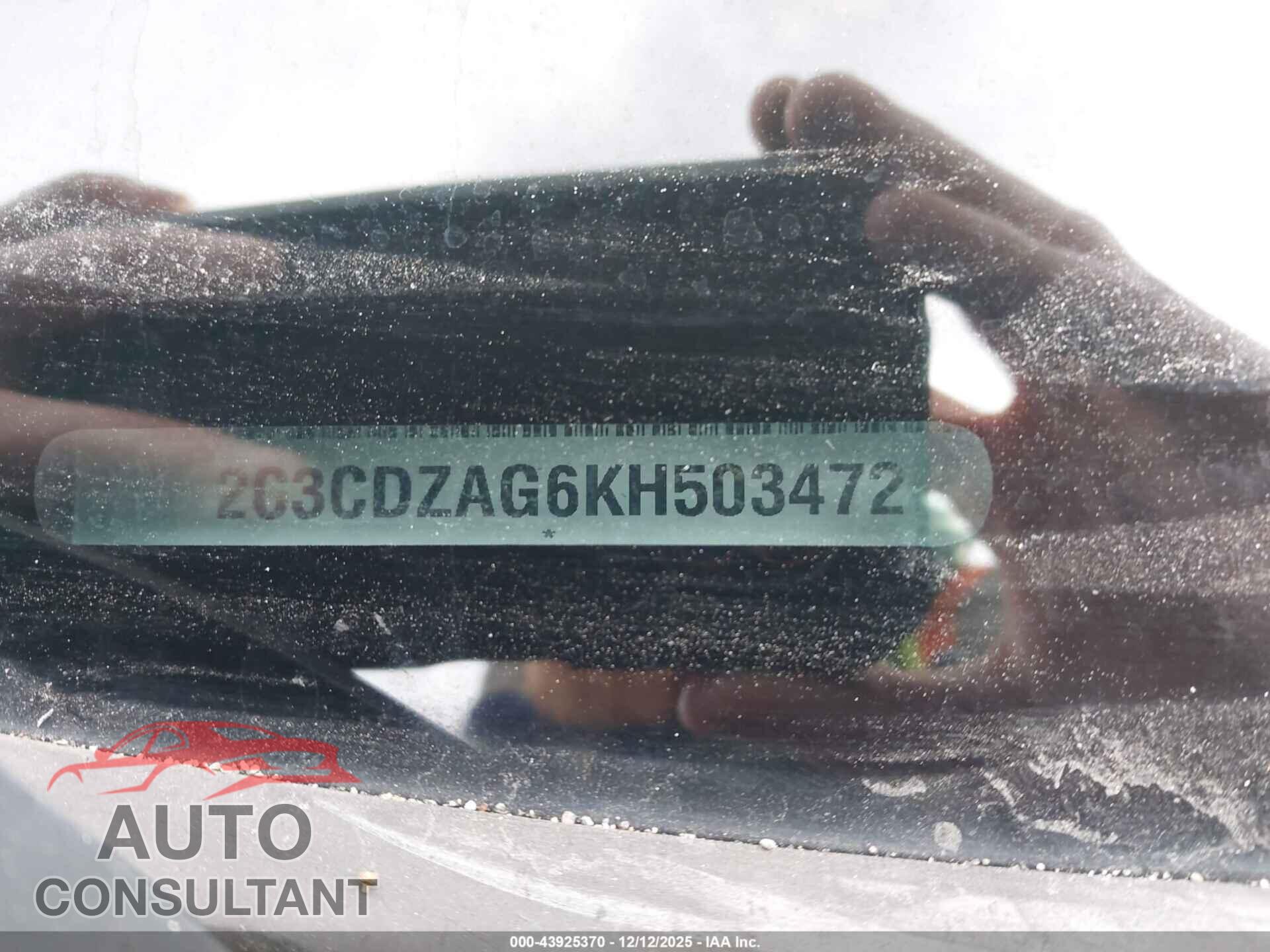 DODGE CHALLENGER 2019 - 2C3CDZAG6KH503472