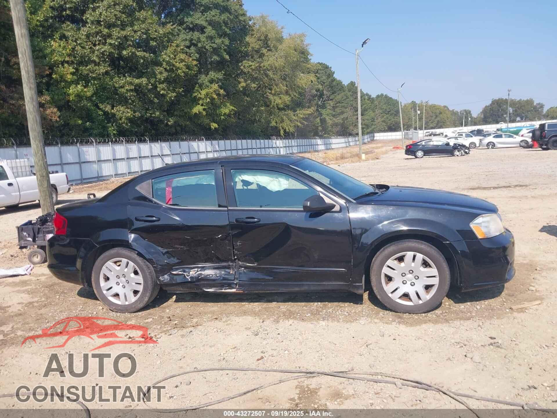 DODGE AVENGER 2012 - 1C3CDZAB1CN323801