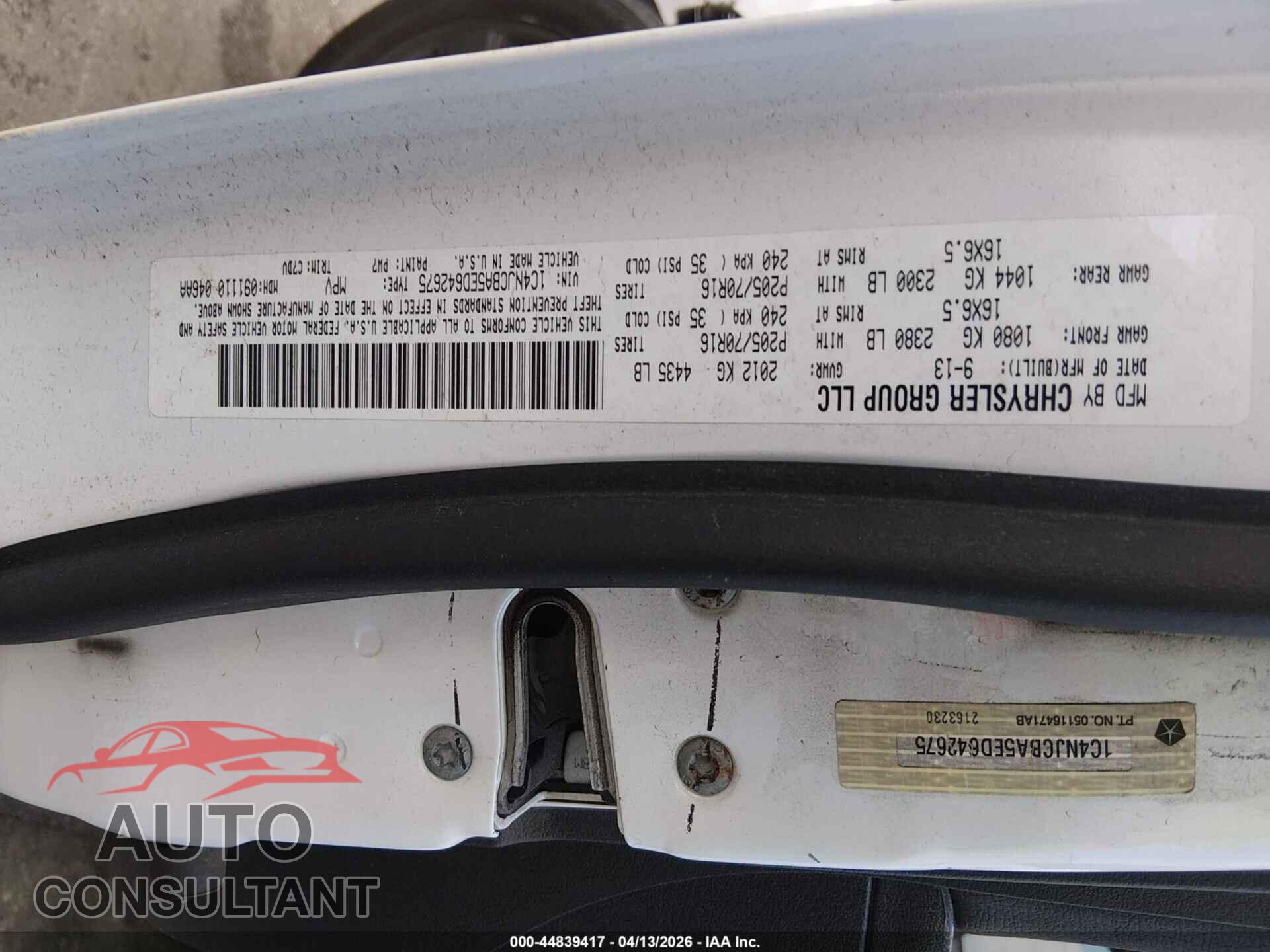 JEEP COMPASS 2014 - 1C4NJCBA5ED642675