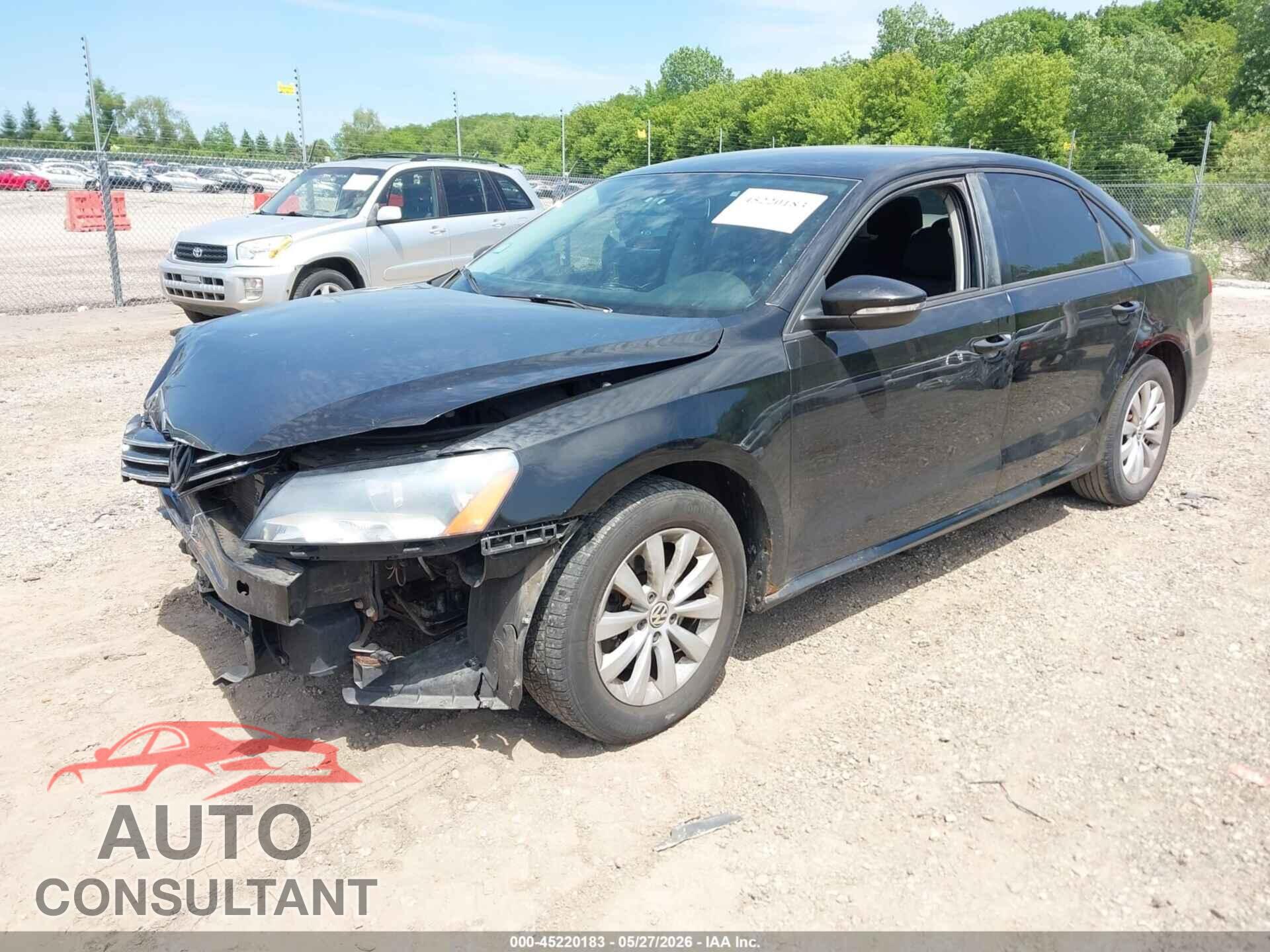 VOLKSWAGEN PASSAT 2012 - 1VWAP7A32CC087322