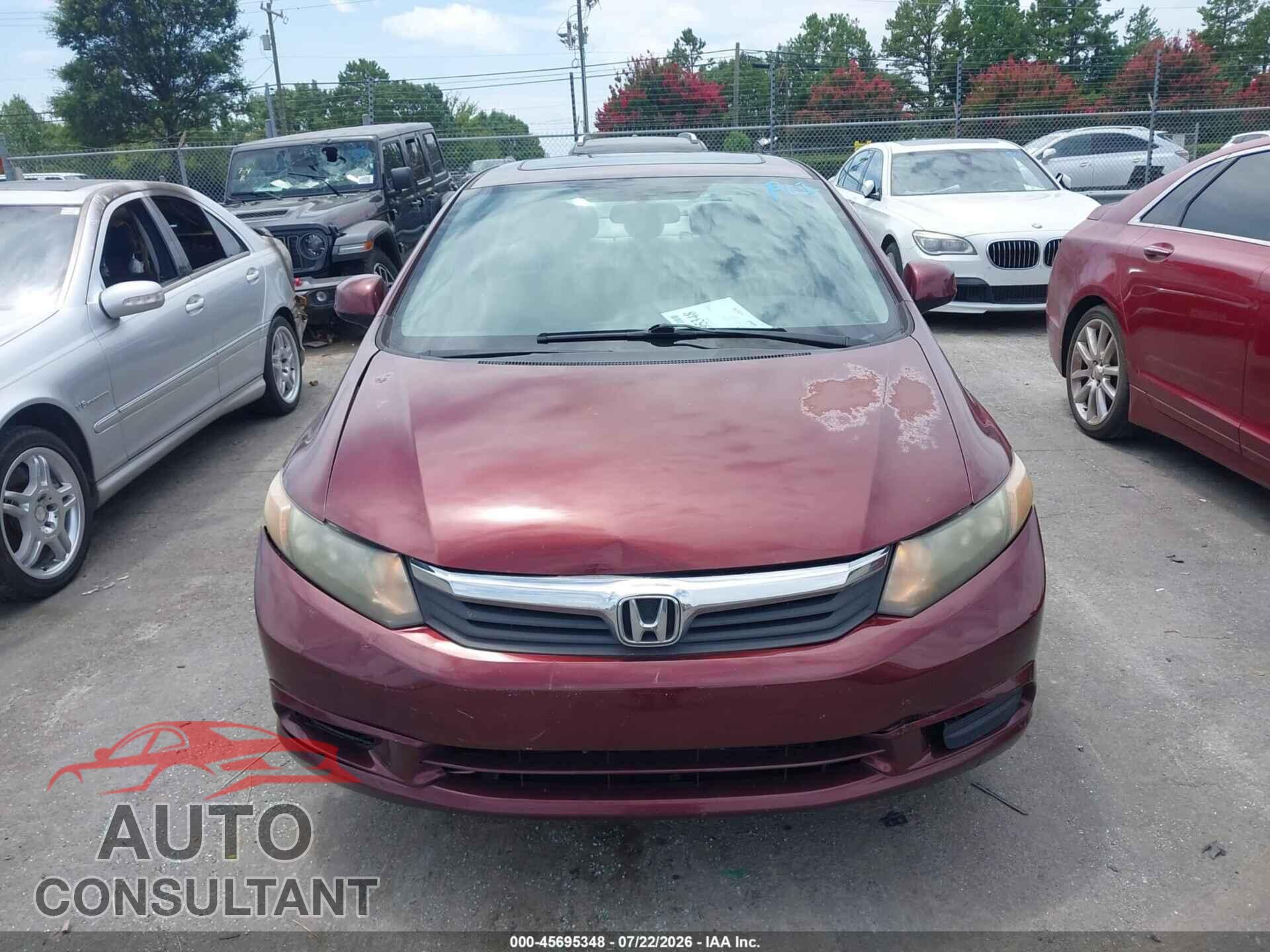 HONDA CIVIC 2012 - 2HGFB2F85CH543763