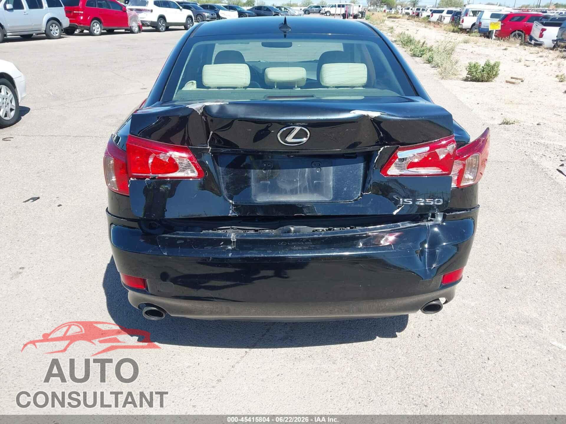 LEXUS IS 250 2012 - JTHBF5C26C5162030