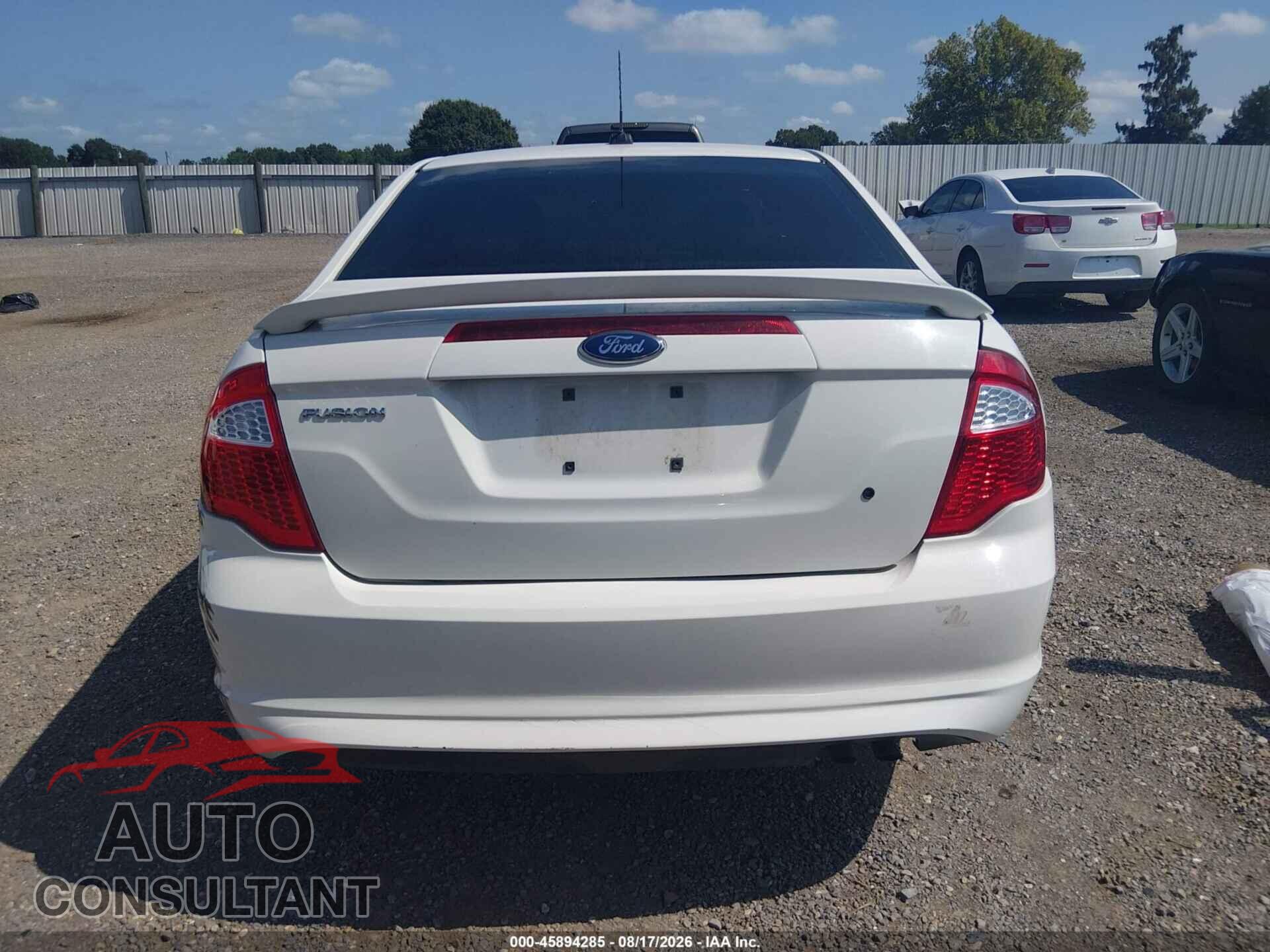 FORD FUSION 2010 - 3FAHP0GA3AR103806