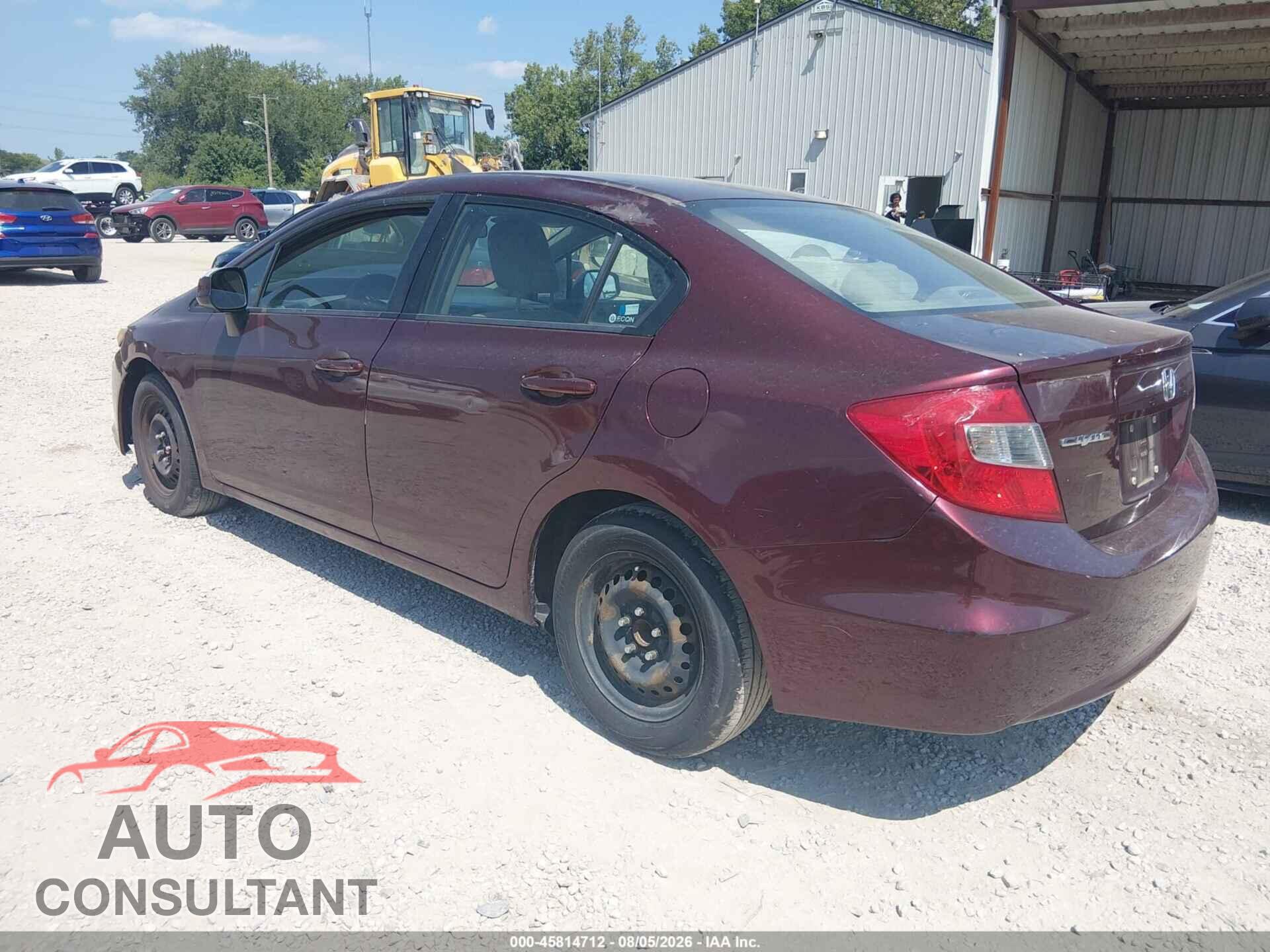 HONDA CIVIC 2012 - 19XFB2F57CE108968