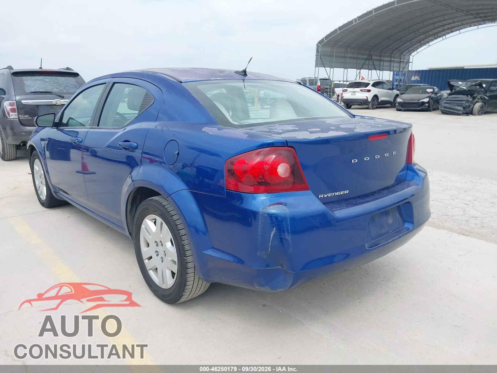 DODGE AVENGER 2012 - 1C3CDZAB2CN207362