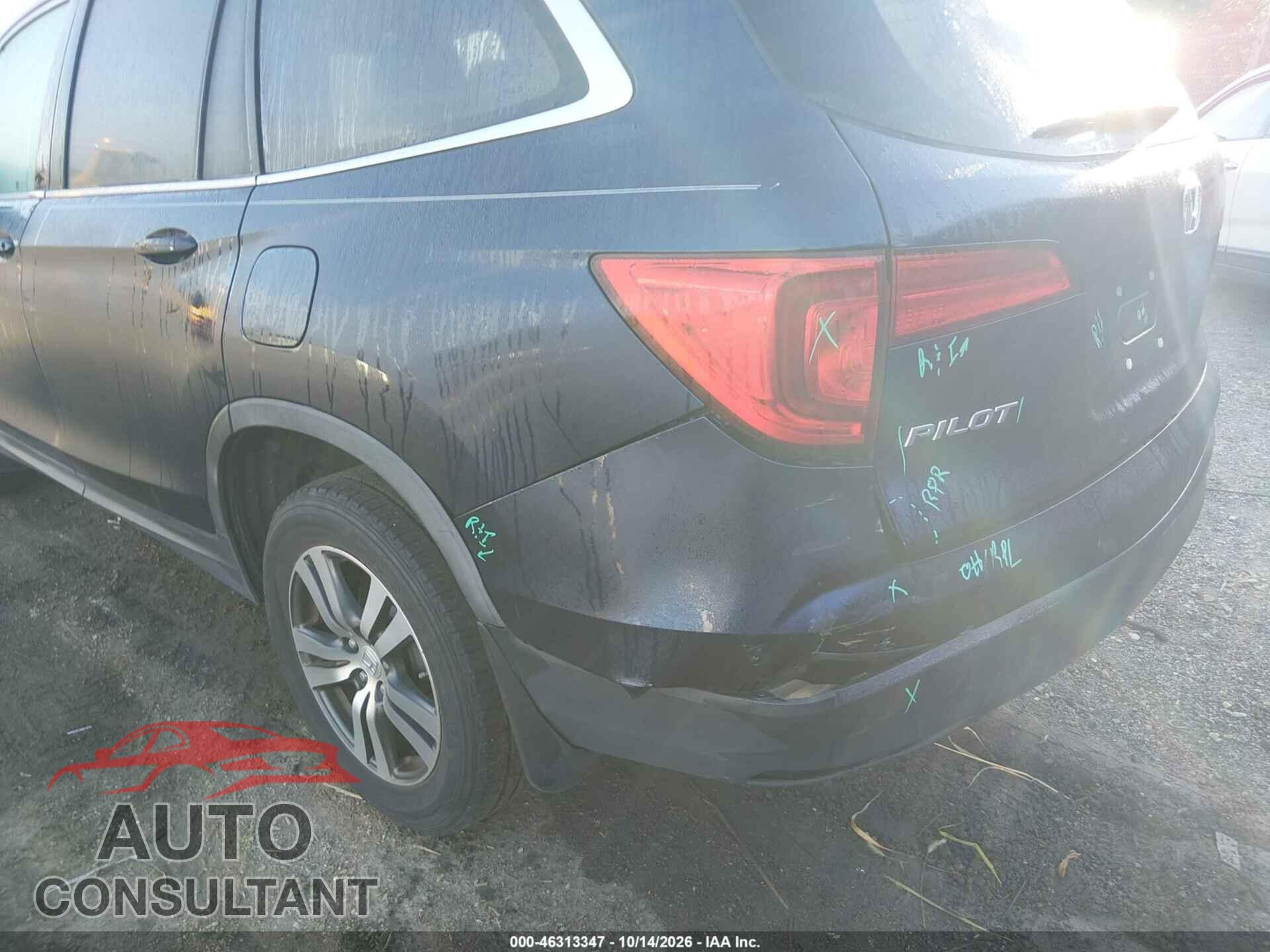 HONDA PILOT 2017 - 5FNYF5H62HB010890