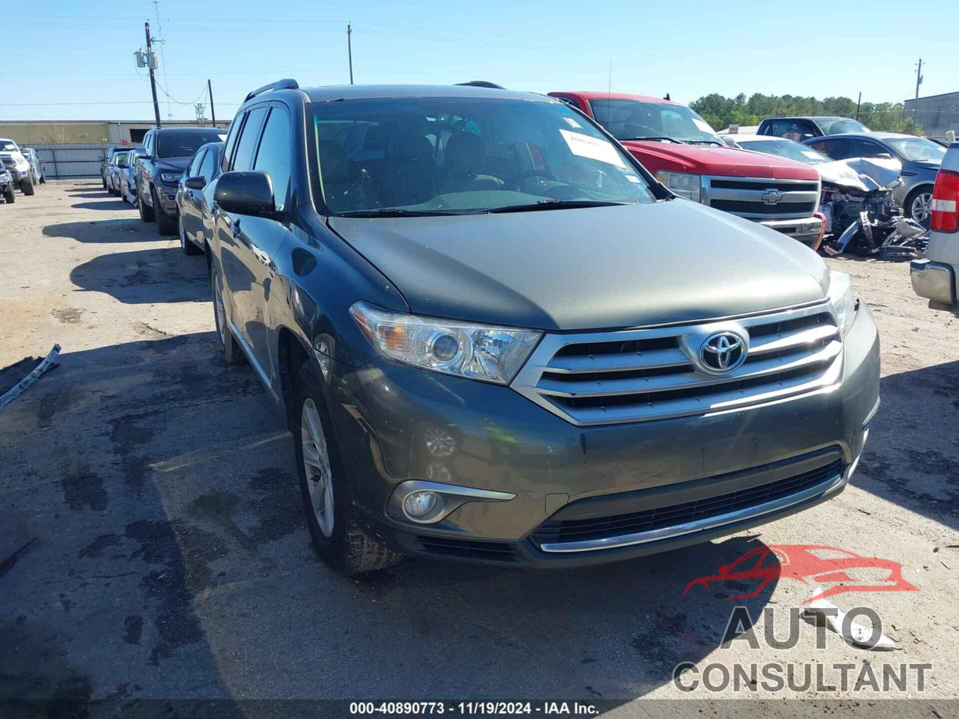 TOYOTA HIGHLANDER 2012 - 5TDZK3EH2CS050630