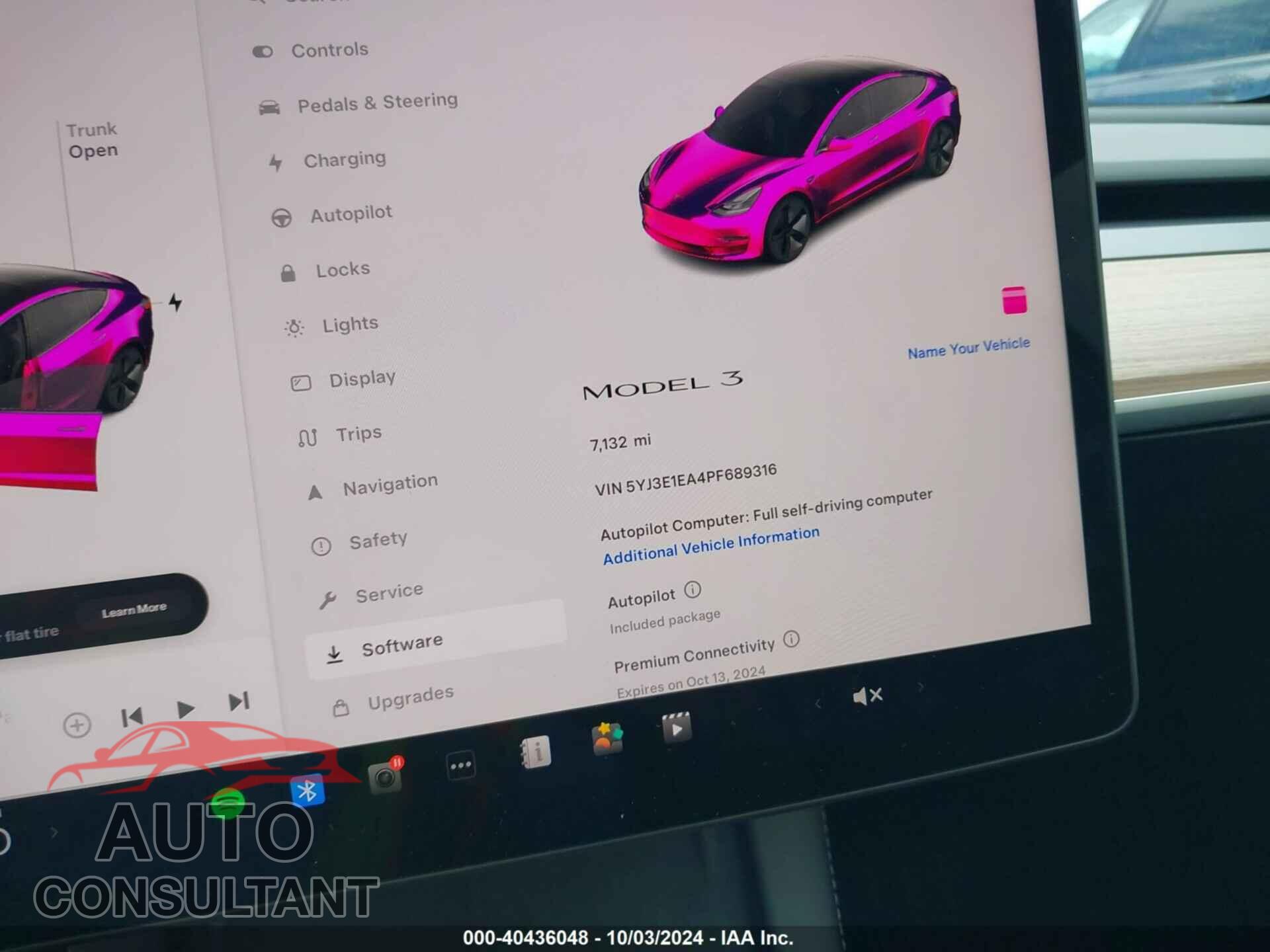 TESLA MODEL 3 2023 - 5YJ3E1EA4PF689316