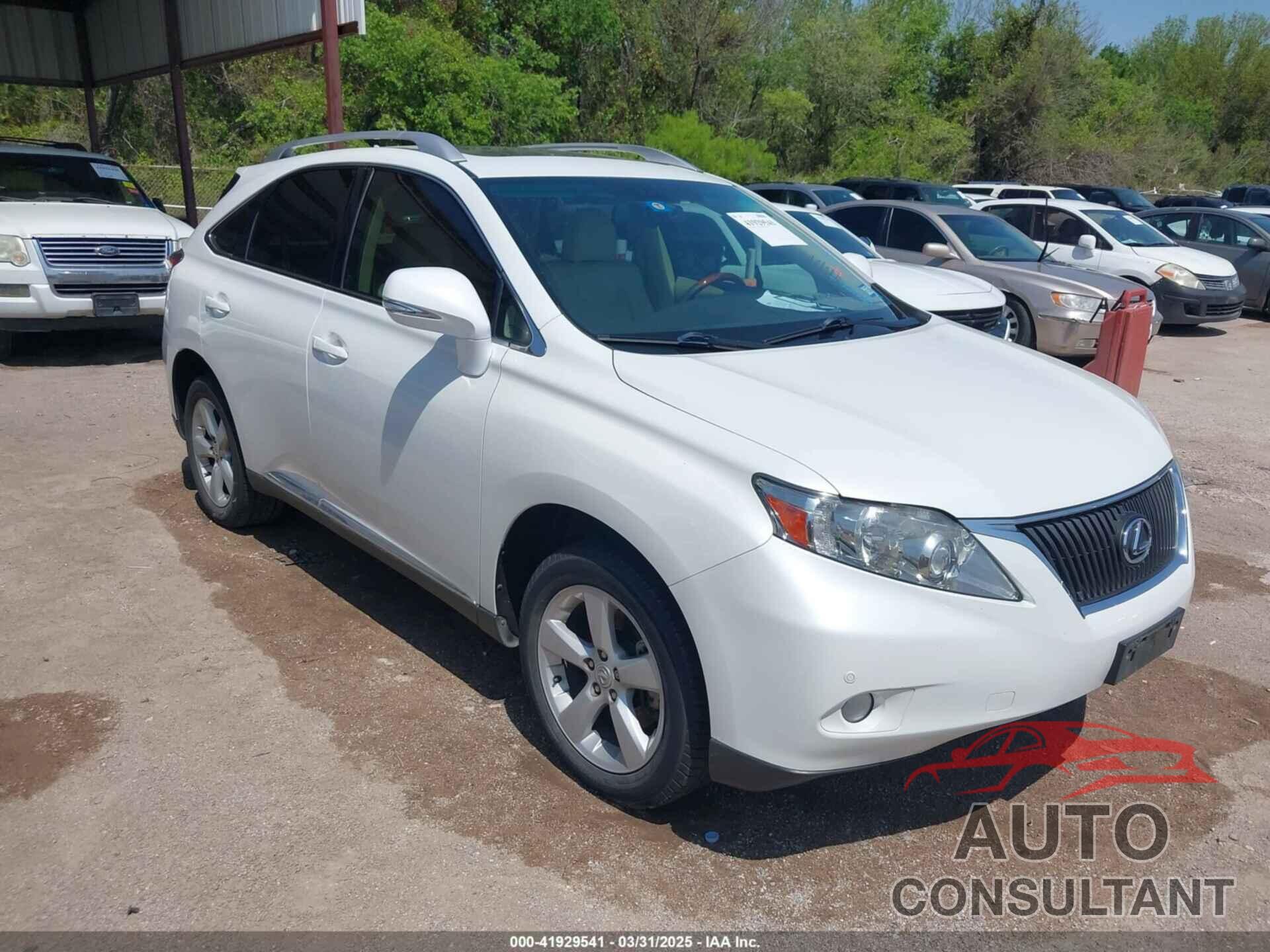 LEXUS RX 350 2012 - JTJZK1BA2C2414593