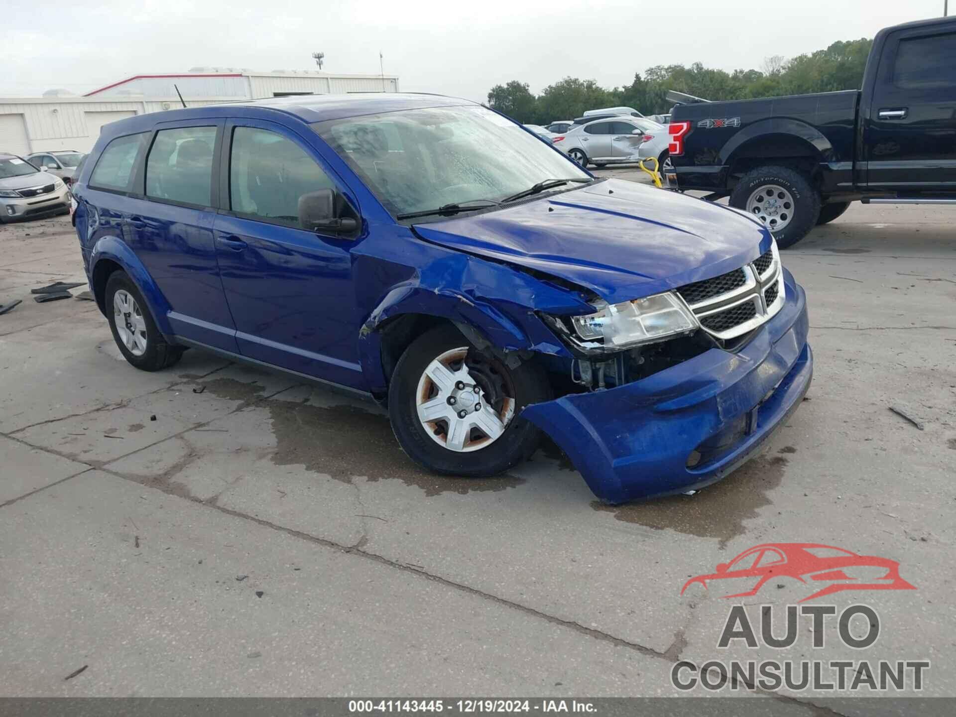 DODGE JOURNEY 2012 - 3C4PDCAB7CT216942